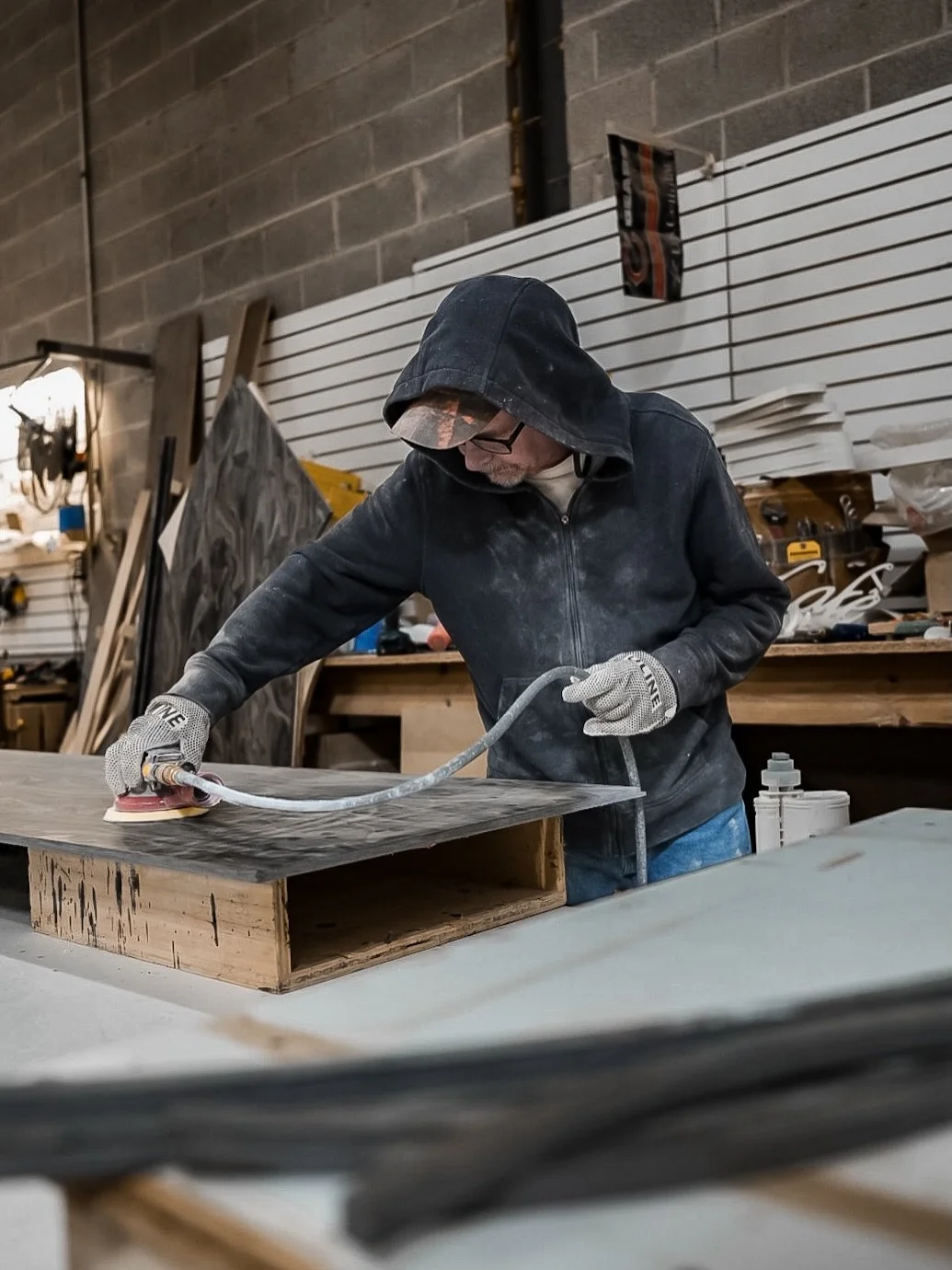 Where craftsmanship meets commitment. 🛠️

Every flawless installation begins long before it reaches the job site.

From sanding and finishing to meticulous hand detailing, our craftsmen pour precision into every piece of custom millwork we produce. 