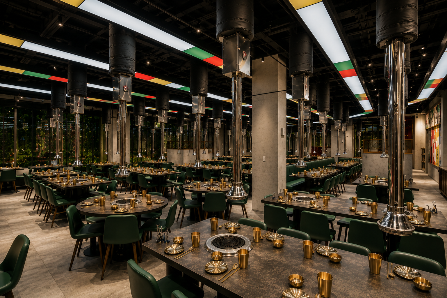 Restaurant bar counter designed with premium wood and detailed craftsmanship by Ardenture Inc