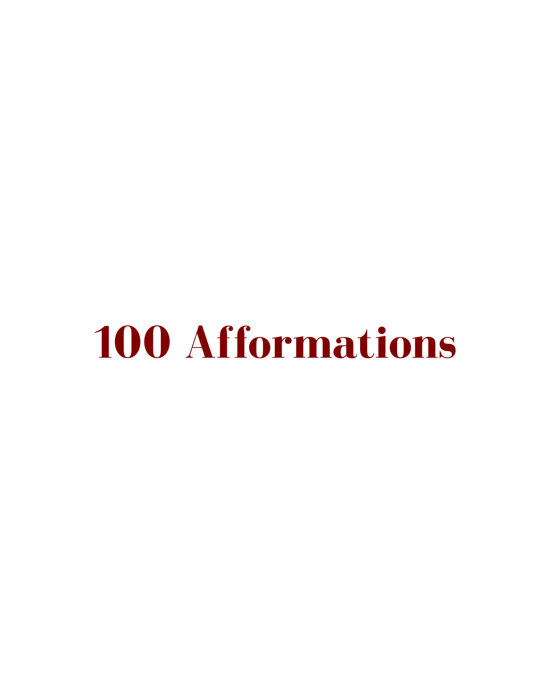 100 Afformations