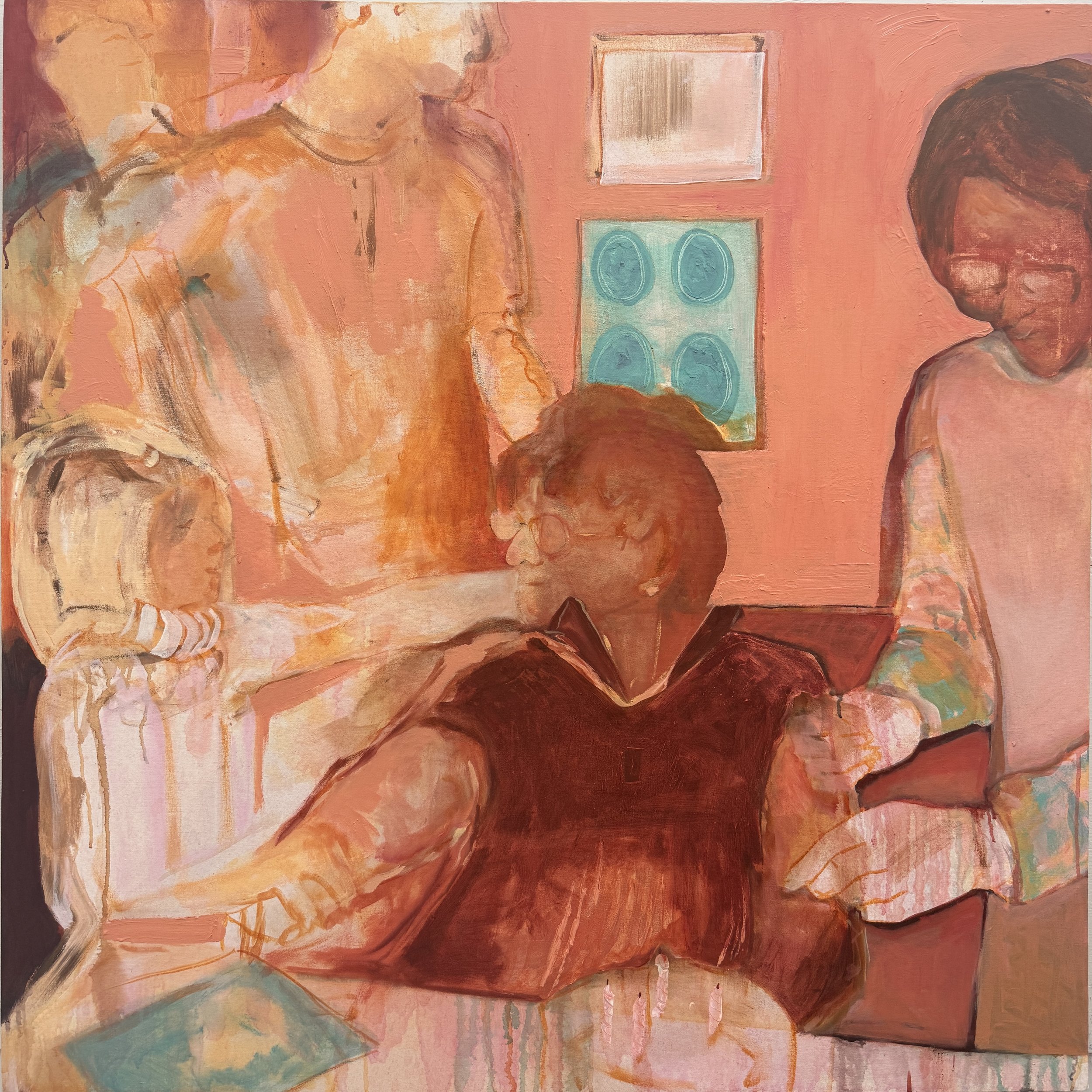 The Turn, 48" x 48", acrylic on canvas, 2026