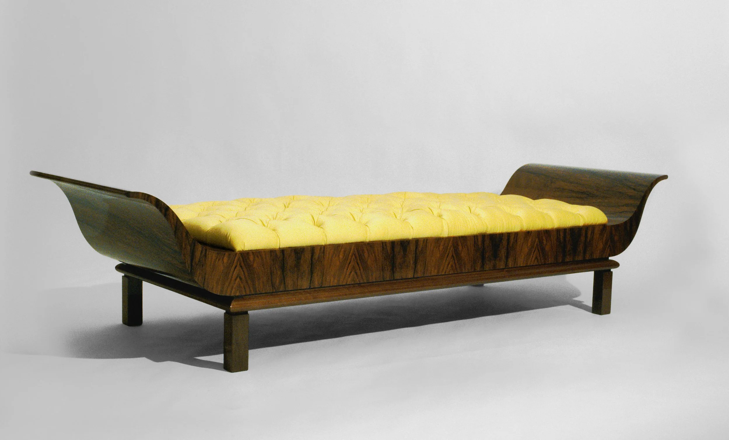 "Numero Uno" Large Daybed -  French Walnut Veneer &amp; Walnut
