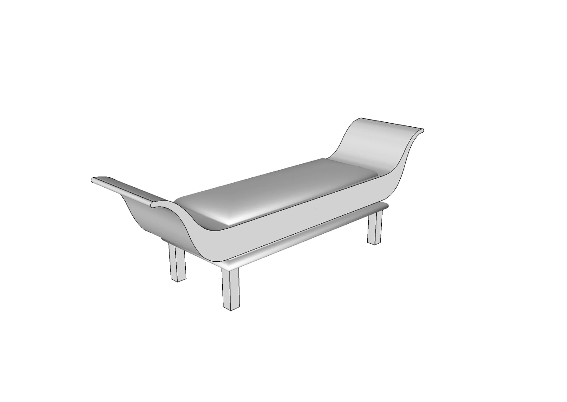 Sketchup Drawing of Loveseat