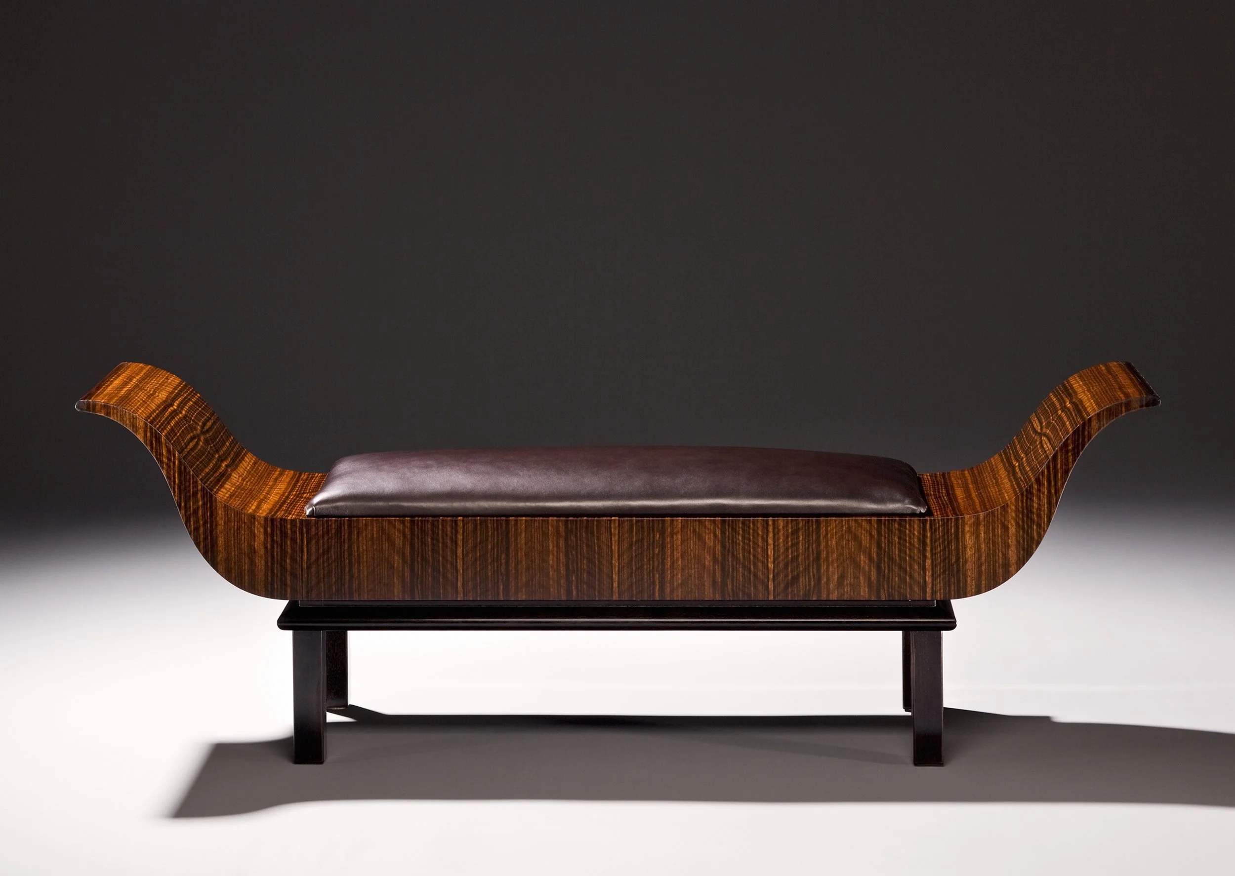  Loveseat - Macassar Ebony Veneer &amp; Ebonized Walnut