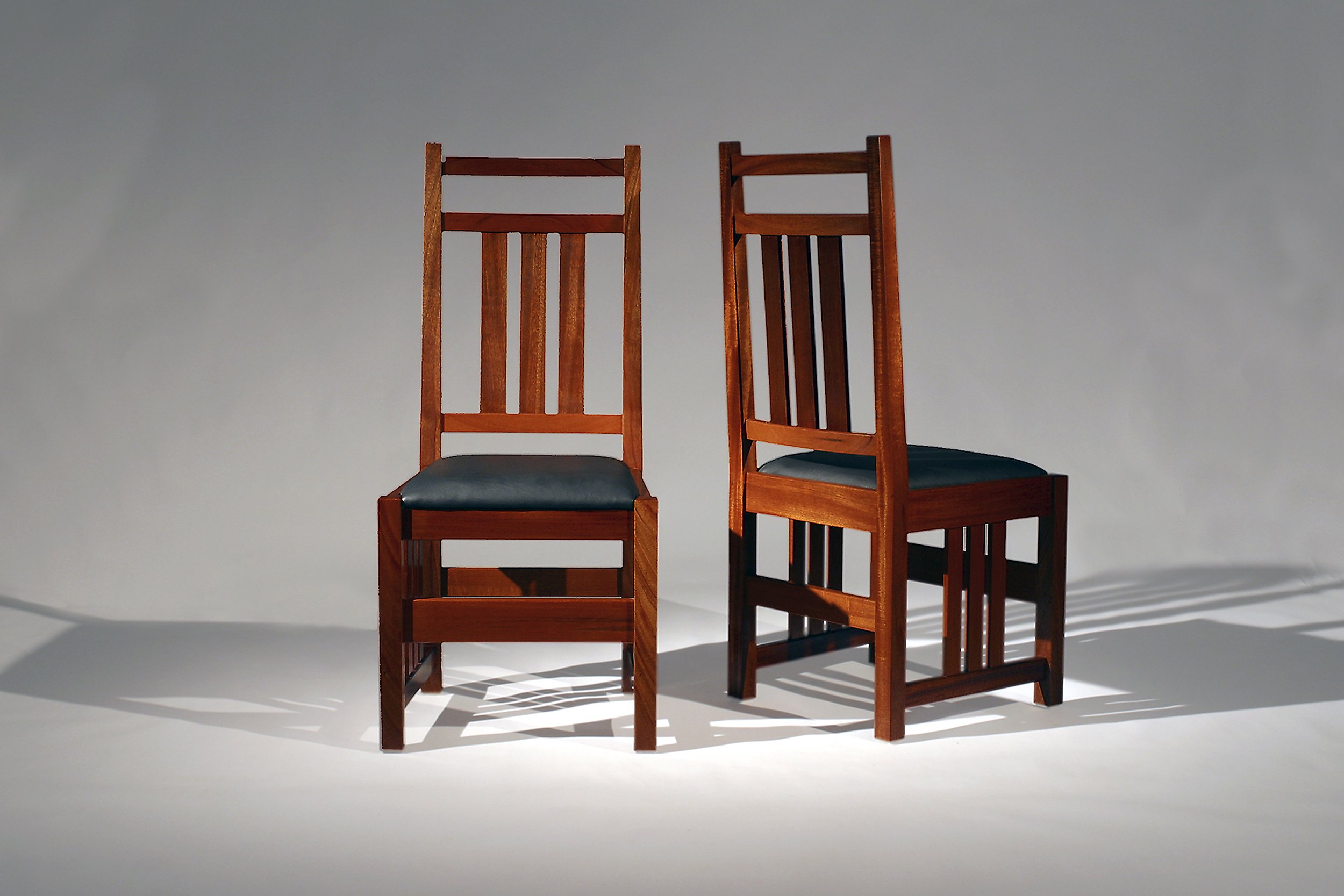 Arts &amp; Crafts Side Chairs - Mahogany 