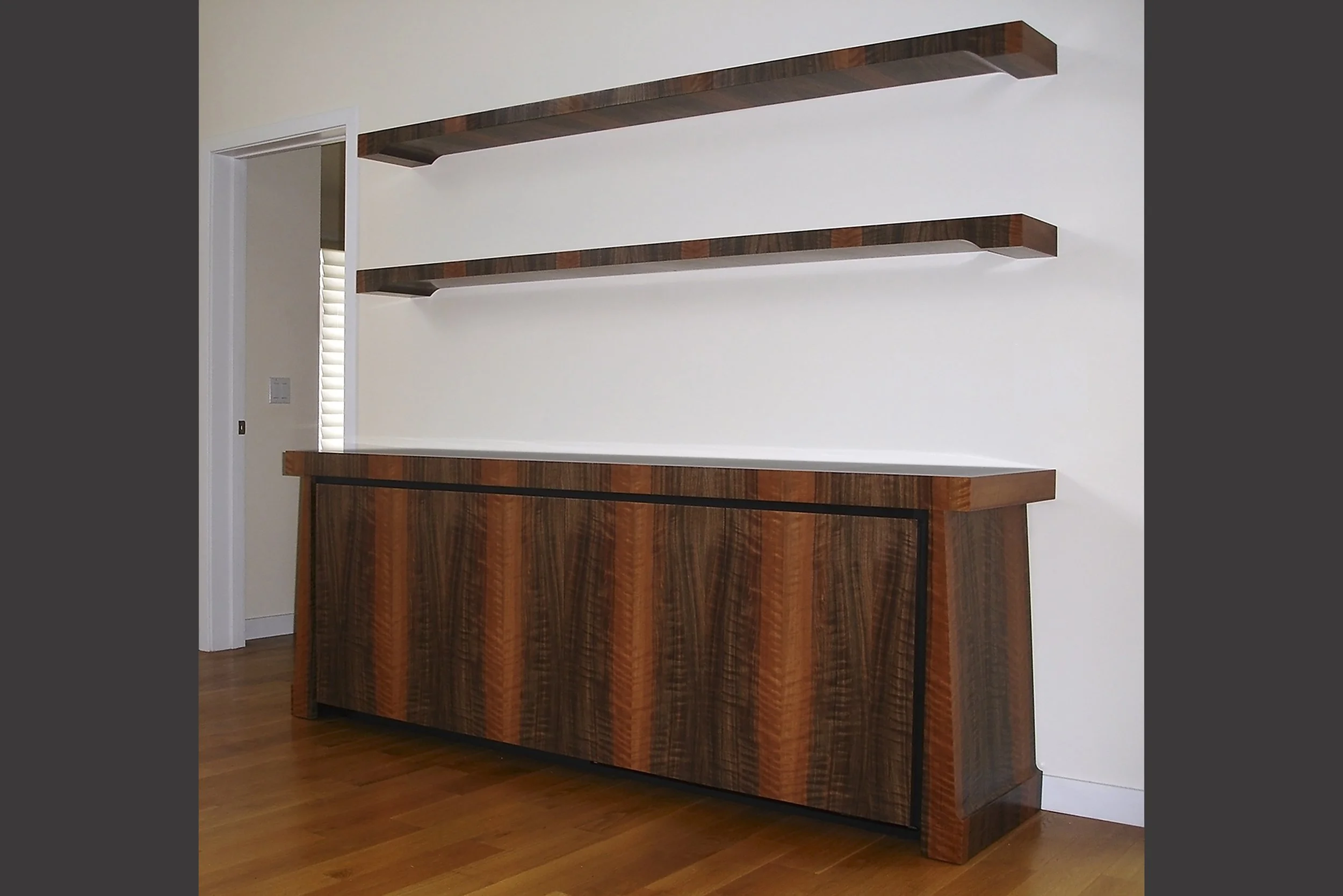 "Seligman" Wall Cabinetry - French Walnut Veneer