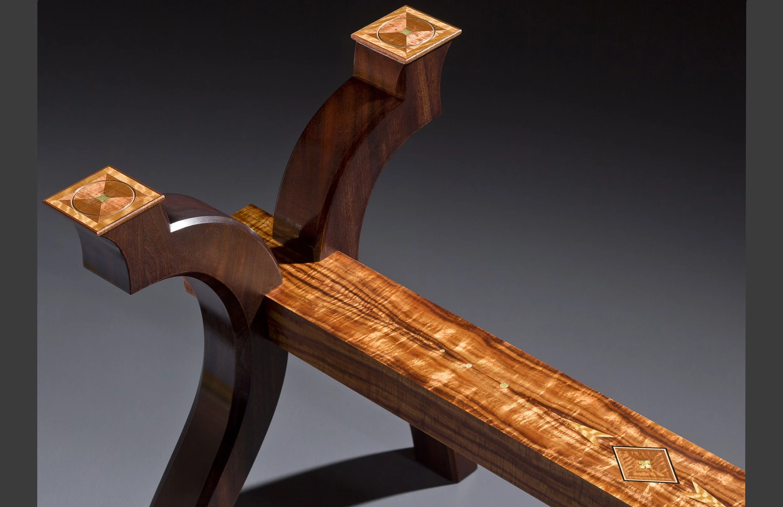 Dena Curves" Glass Top Table Base - Detail