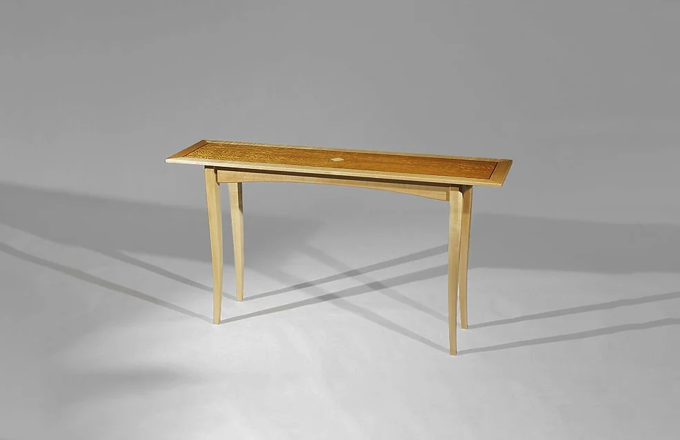 "Witlin" Table - Satinwood Veneer &amp; Figured Maple