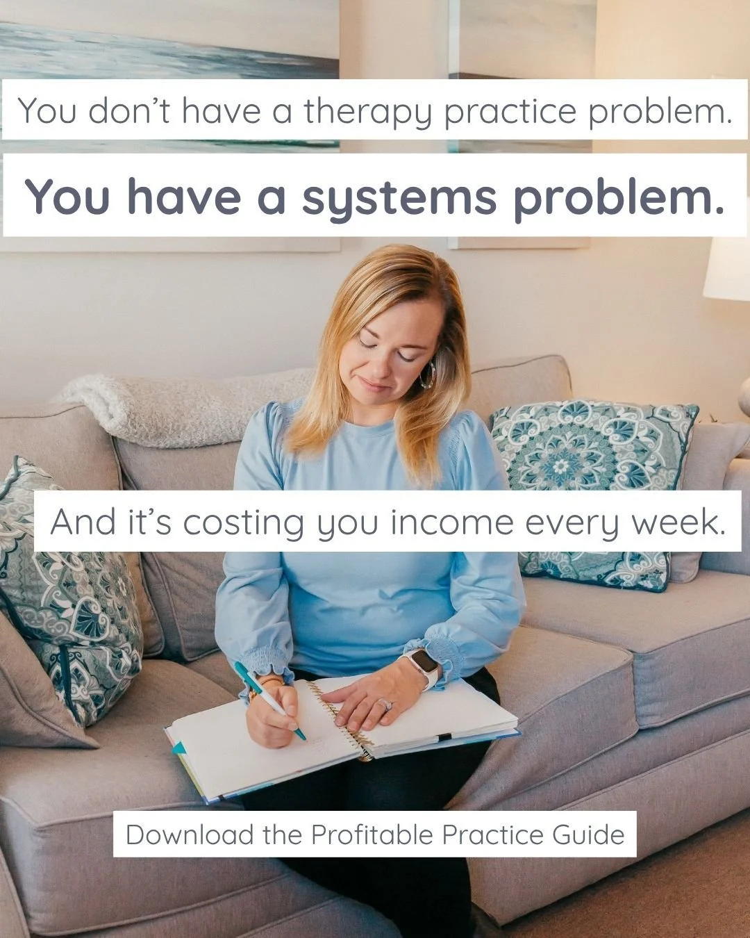 Therapists are trained to hold space for everyone.

But almost nobody teaches us how to build systems that support us.

So a lot of practice owners end up:

fully booked
overwhelmed
manually managing everything
wondering why the income still feels in