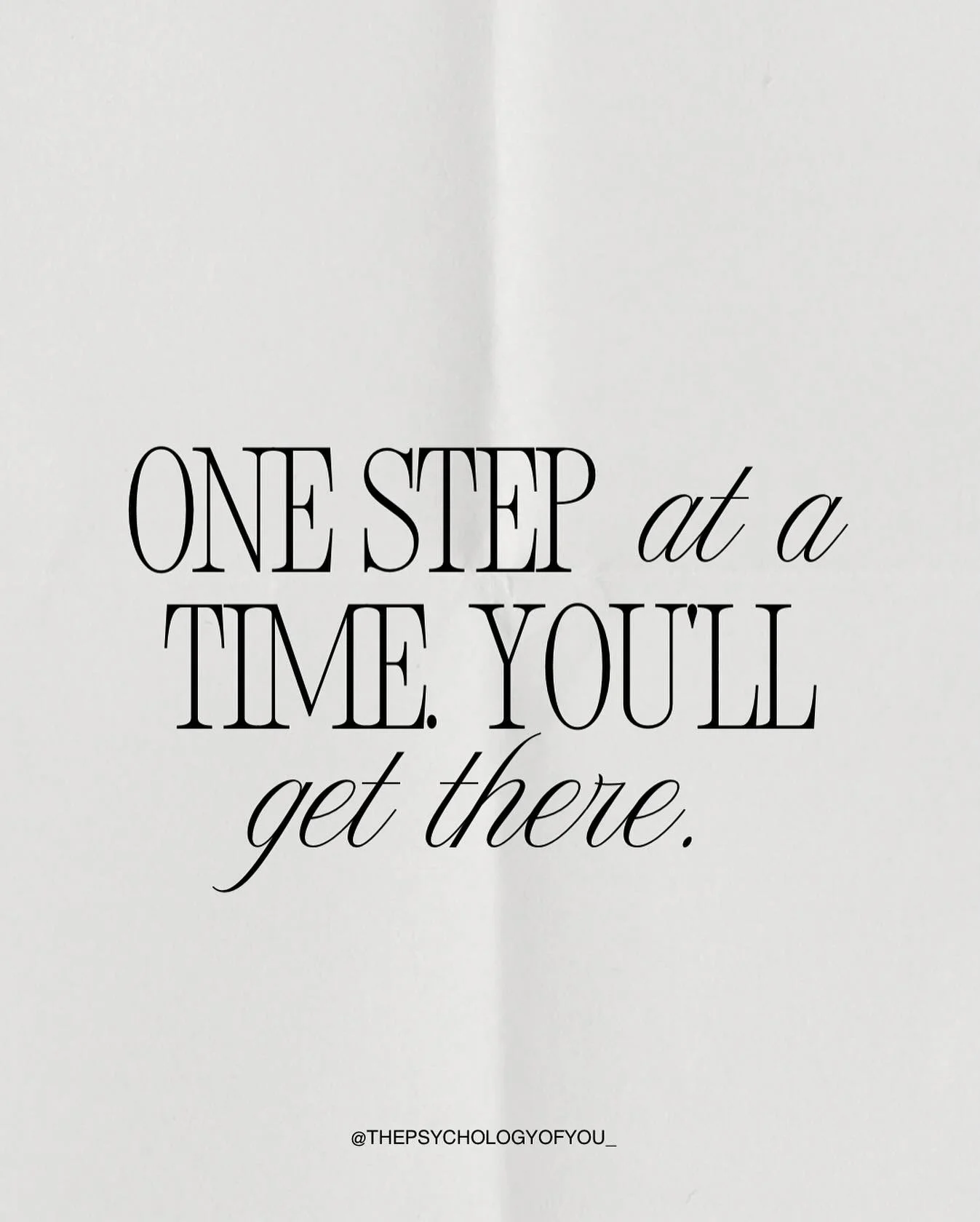 Healing isn&rsquo;t linear. Progress is often quiet, slow, and deeply meaningful. One step at a time is enough.

#ThePsychologyOfYou #MentalHealthMatters #TherapyJourney #HealingInProgress #OneStepAtATime #EmotionalWellbeing #SelfCompassion #Psycholo