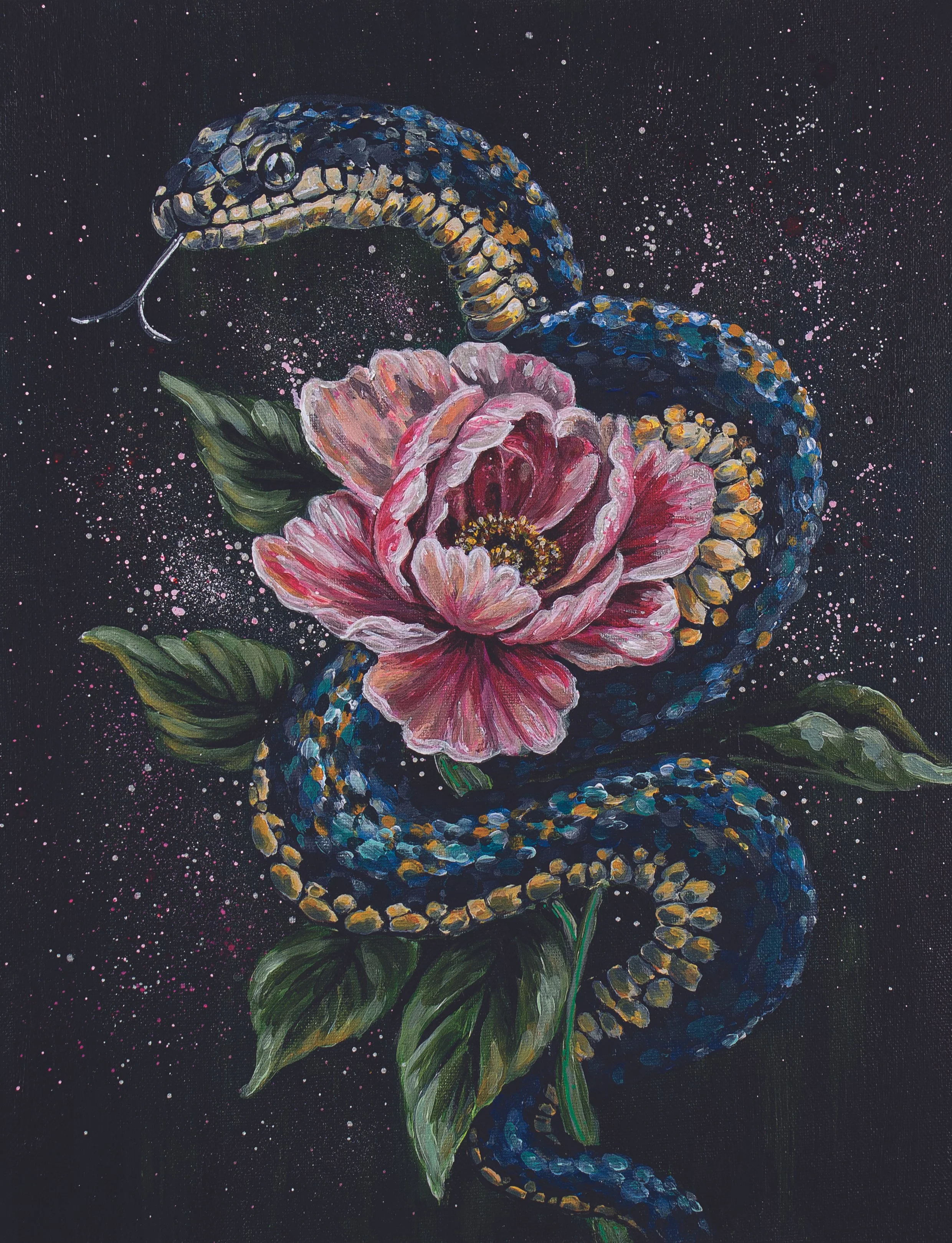 The flower and the snake - Print