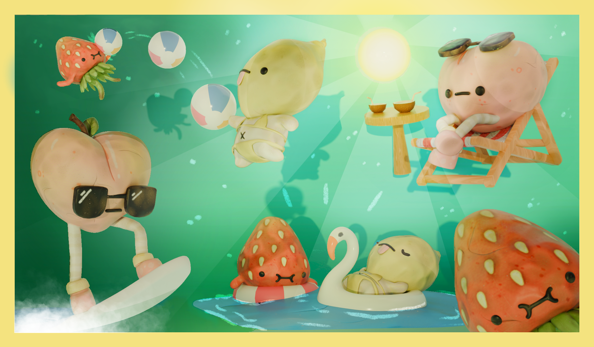 Summer Pikaboo Characters