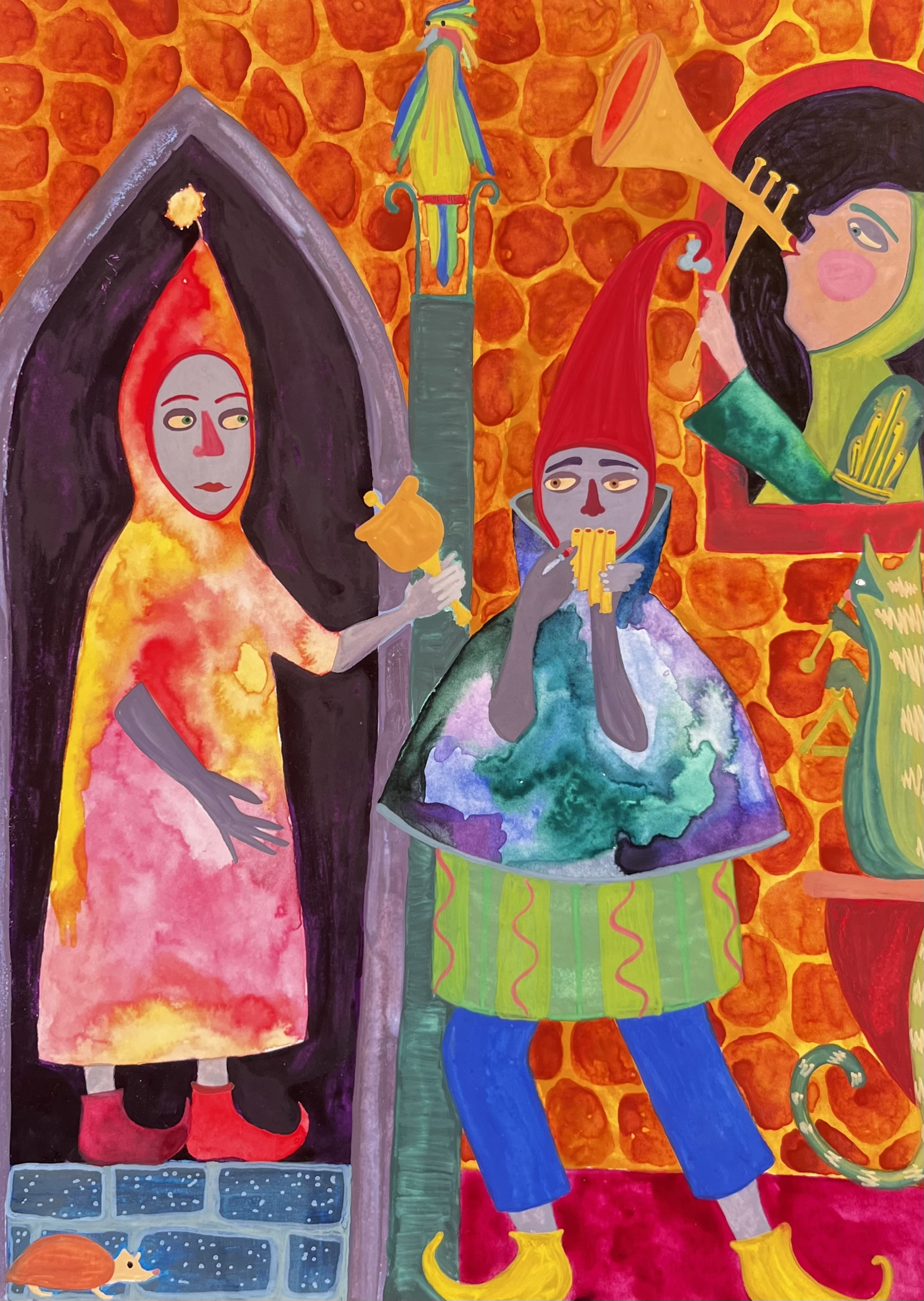 "Troubadour's Band" painting