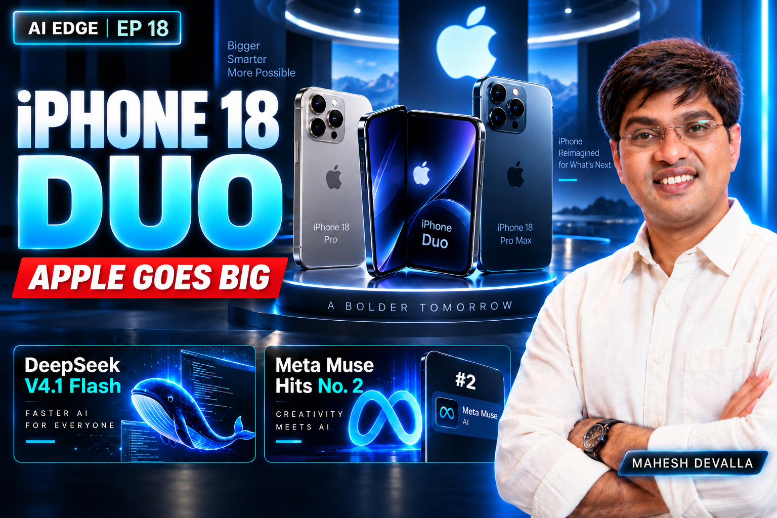iPhone 18 Pro and Iphone Duo, DeepSeek V4.1 Flash, Anthropic vs China, and OpenAI IPO