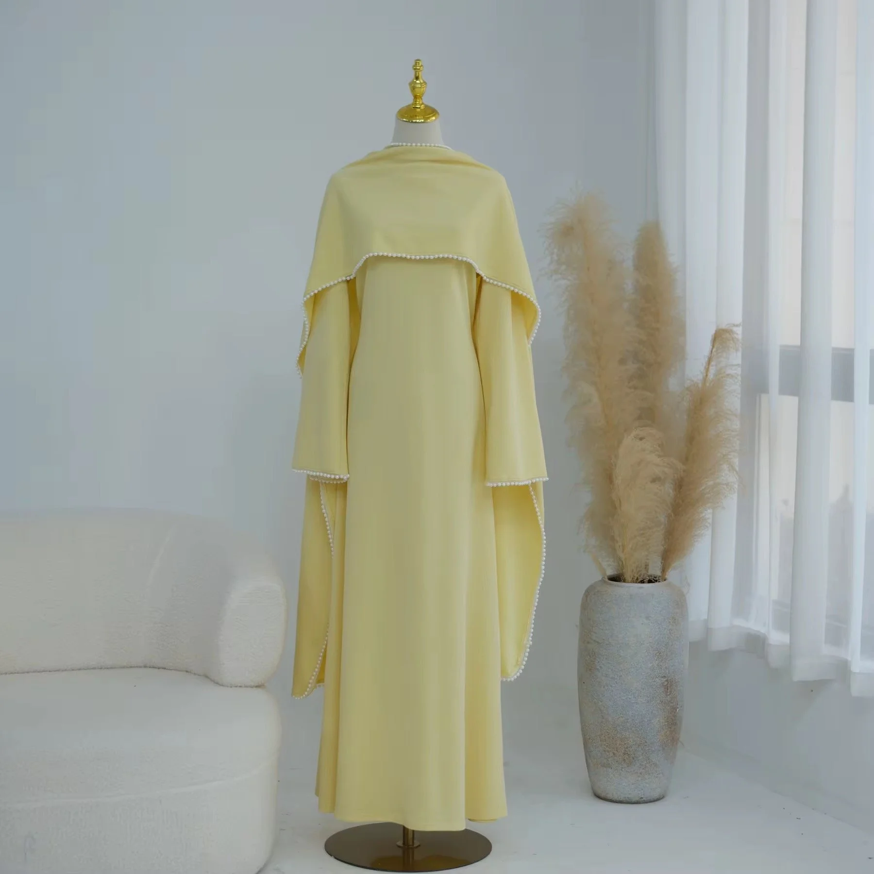 Pearl Cape Dress Cotton