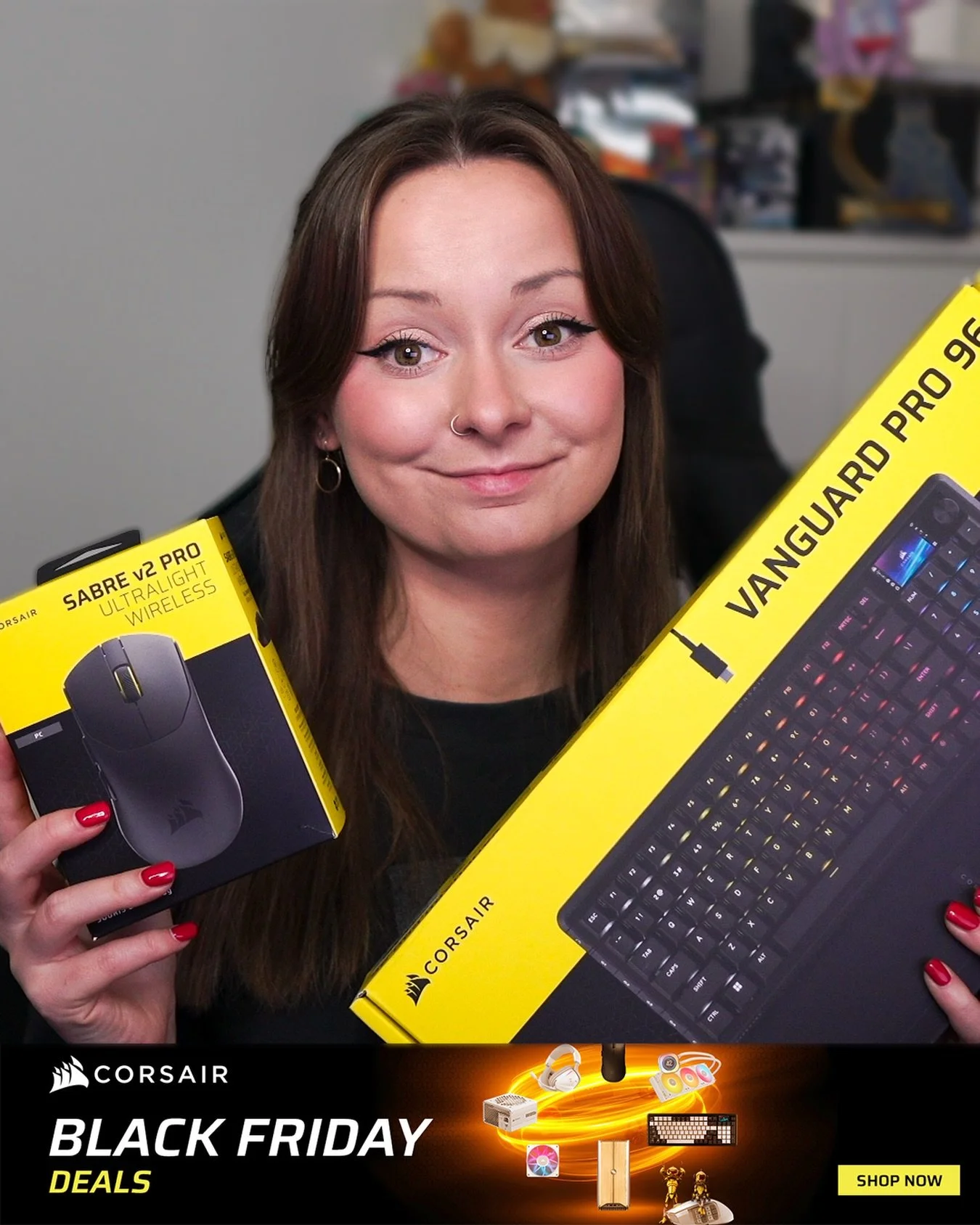 Ad | Have you grabbed your deals yet? ⚡️

@corsair have got a range of discounts, bundles, &amp; offers available now for you to shop

Including a bundle of the Vanguard PRO 95 keyboard &amp; Sabre V2 Pro which I use everyday! 

🛒: https://cor.sr/Lu