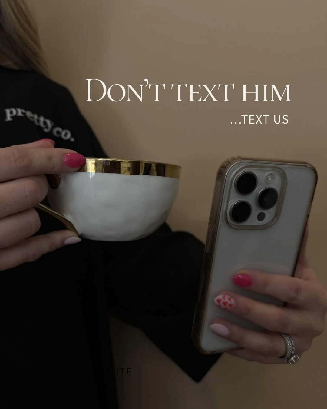 We can take care of you better than he can. 

We&rsquo;re ready to pamper you with your favorite drink, a listening ear, and a relaxing vibe.

See you soon babe. 

SEO: Kansas City salon blonde hair Kansas City extensions