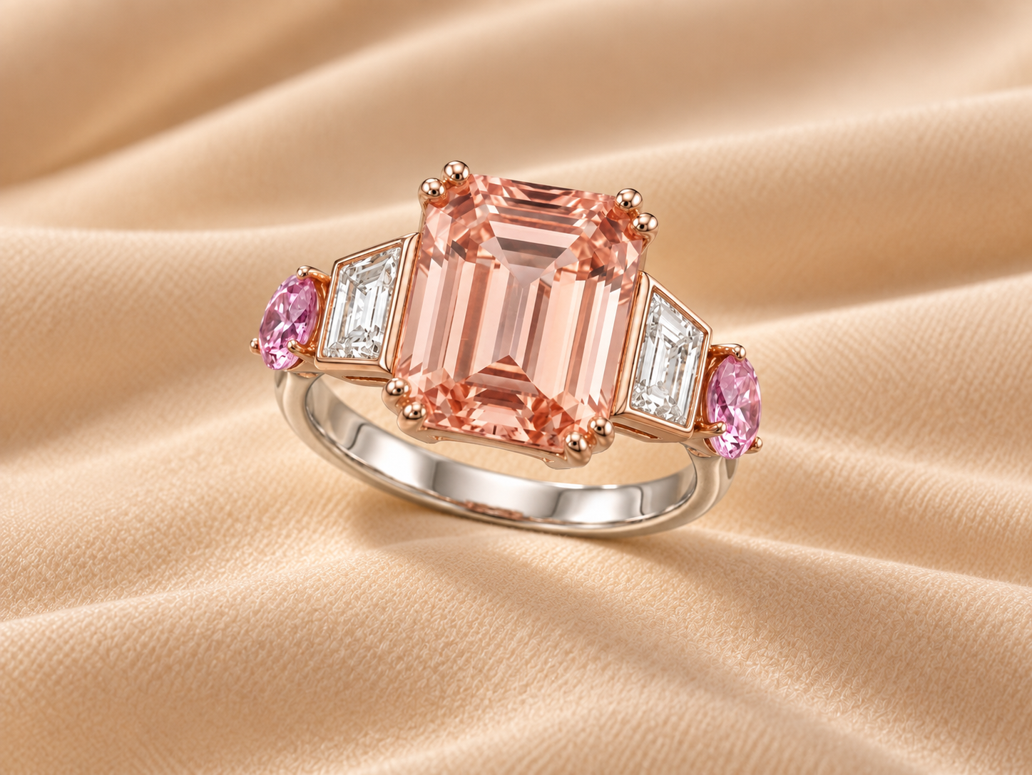 14K "Katherine" Pink LG Diamond Ring