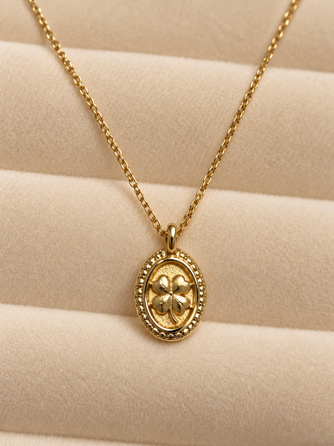 14K "Lucky You"  Micro Medal Pendant