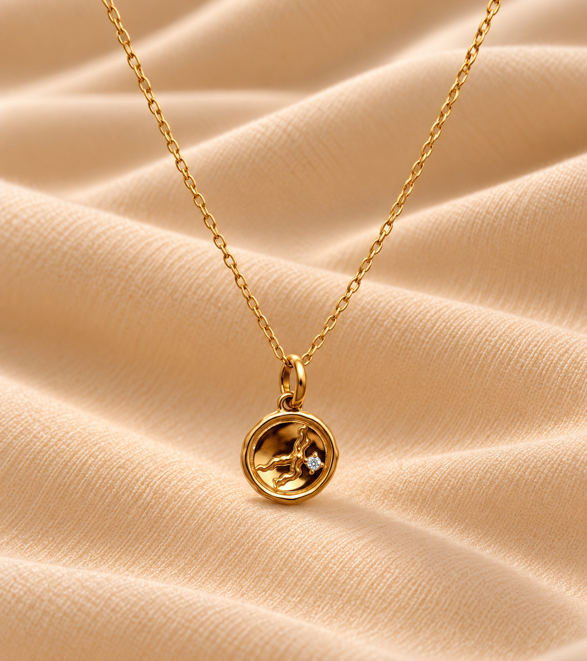 SHU Pendant - 14k Yellow Gold with 18" chain