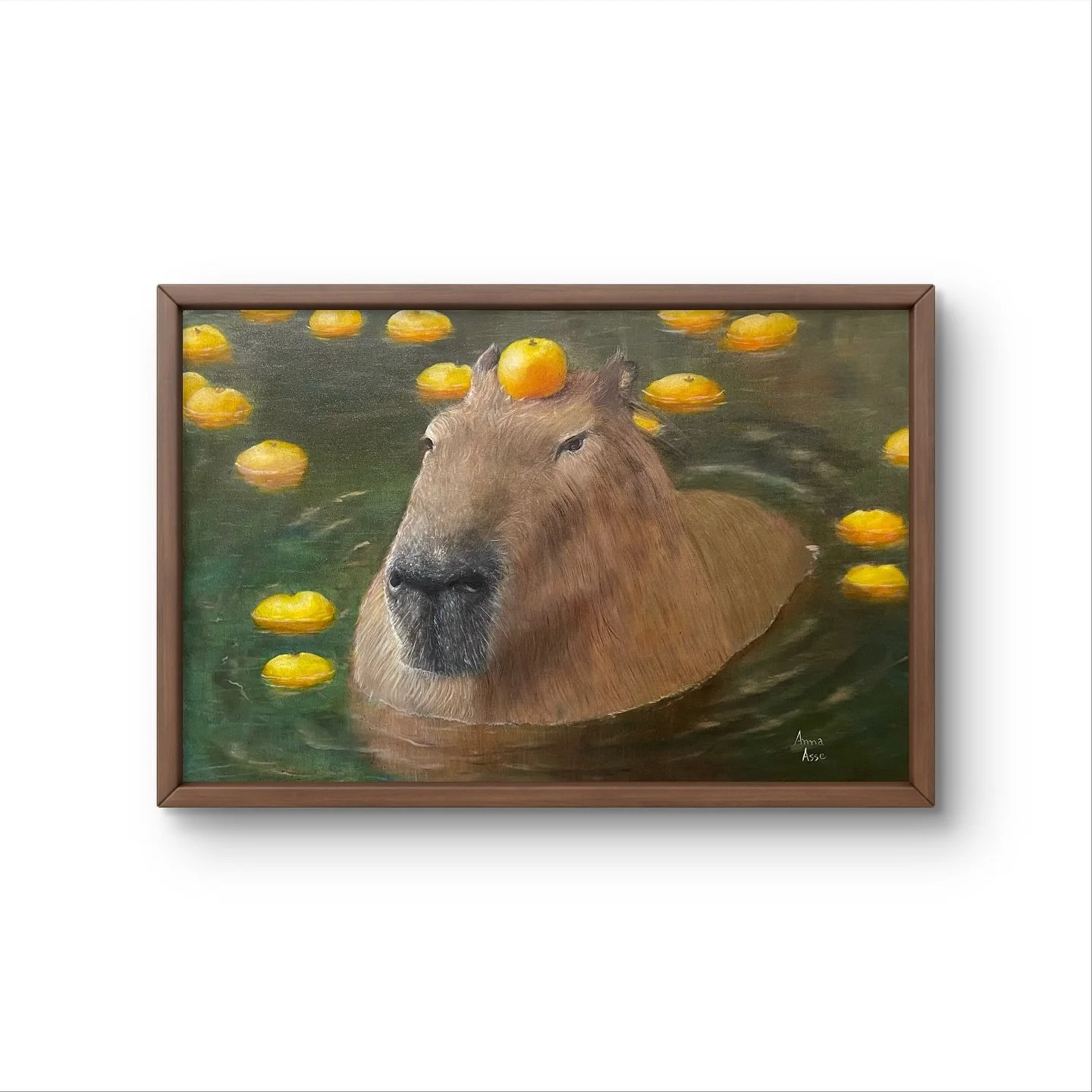 Capivara 🍊

✼ &Oacute;leo sobre tela 45cm X 65cm
✼ Dispon&iacute;vel para venda/encomenda
✼ Entrega/retirada gr&aacute;tis em S&atilde;o Jos&eacute; do Rio Preto 
✼ Entrega para o Brasil todo via correios 
✼ Todas as telas podem ser feitas com ou se