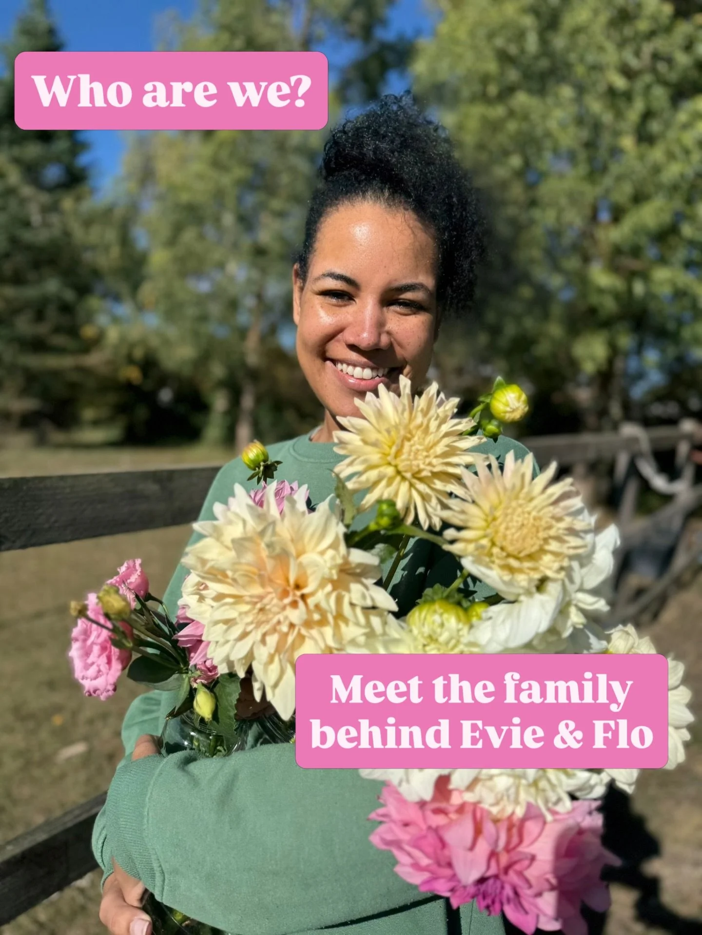 A little introduction to the faces behind Evie &amp; Flo 🌷

I thought it was probably time to properly introduce the people behind the name.

Evie &amp; Flo is our small family-run flower farm based in Great Cornard near Sudbury. I&rsquo;m Caroline,