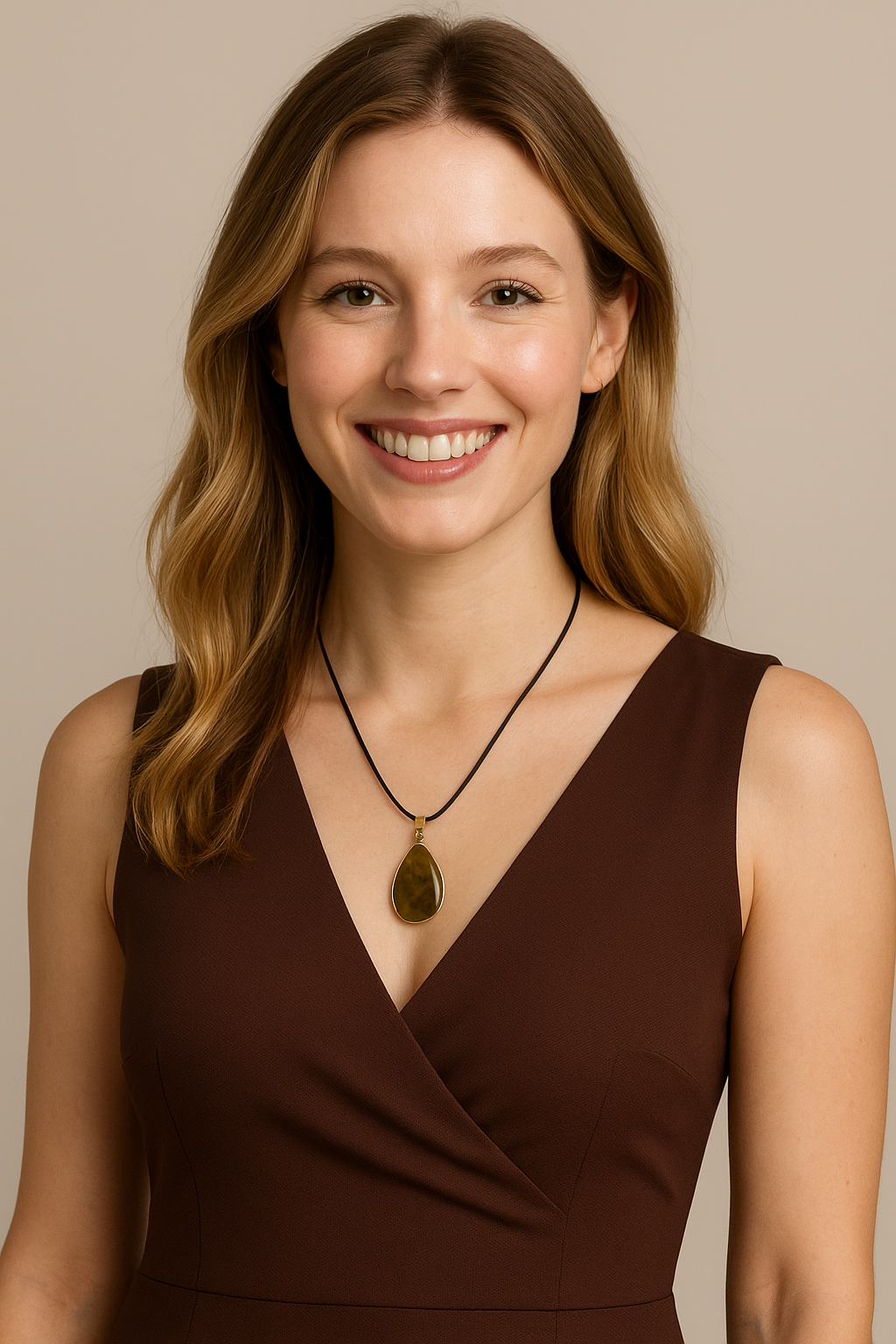 Dalia – Tiger’s Eye Pendant Necklace