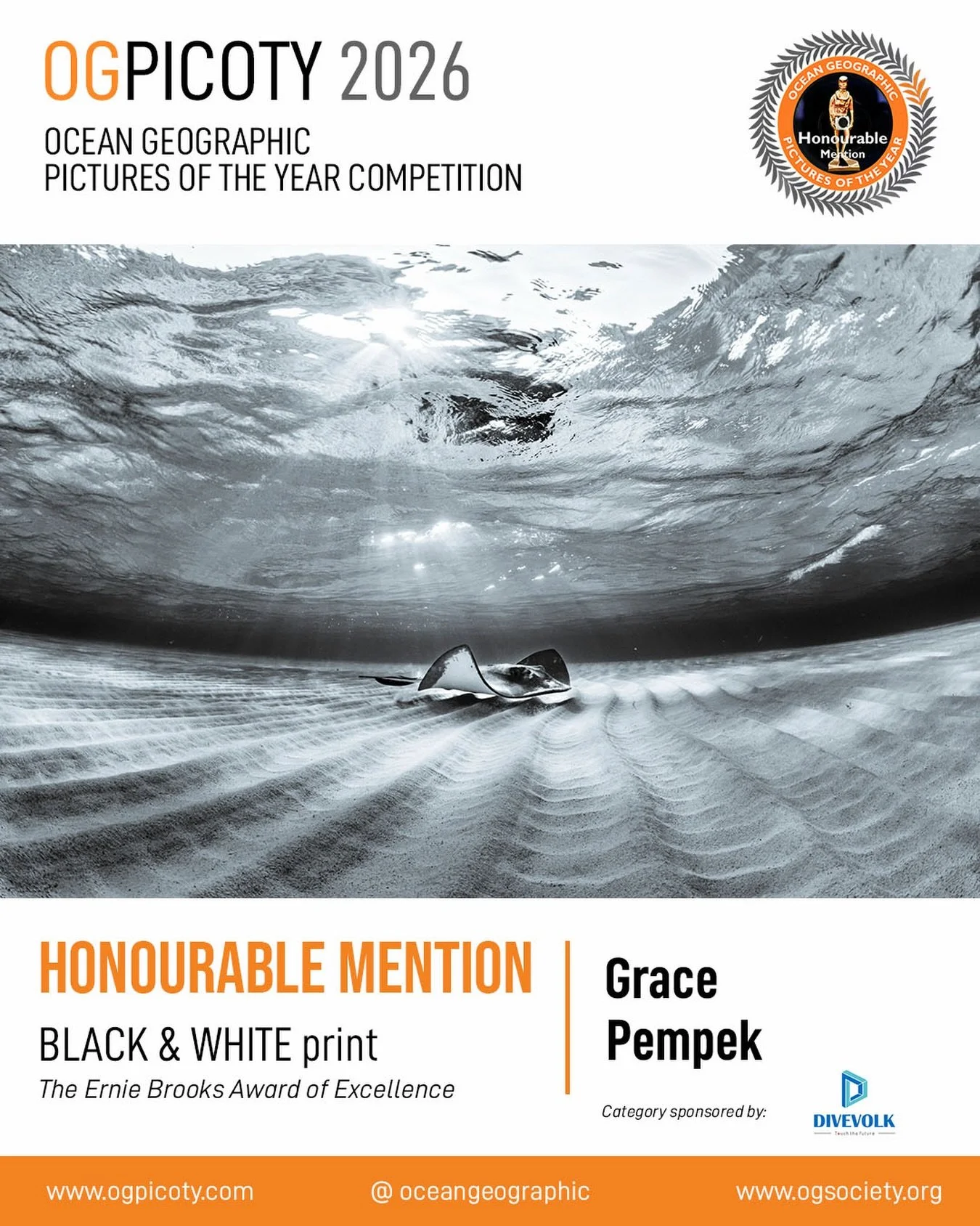 Thank you, @oceangeographic, for this incredible honor.

To have this image recognized among so many powerful and inspiring entries is deeply meaningful, and I am truly grateful to be included alongside such talented photographers.

My goal has alway