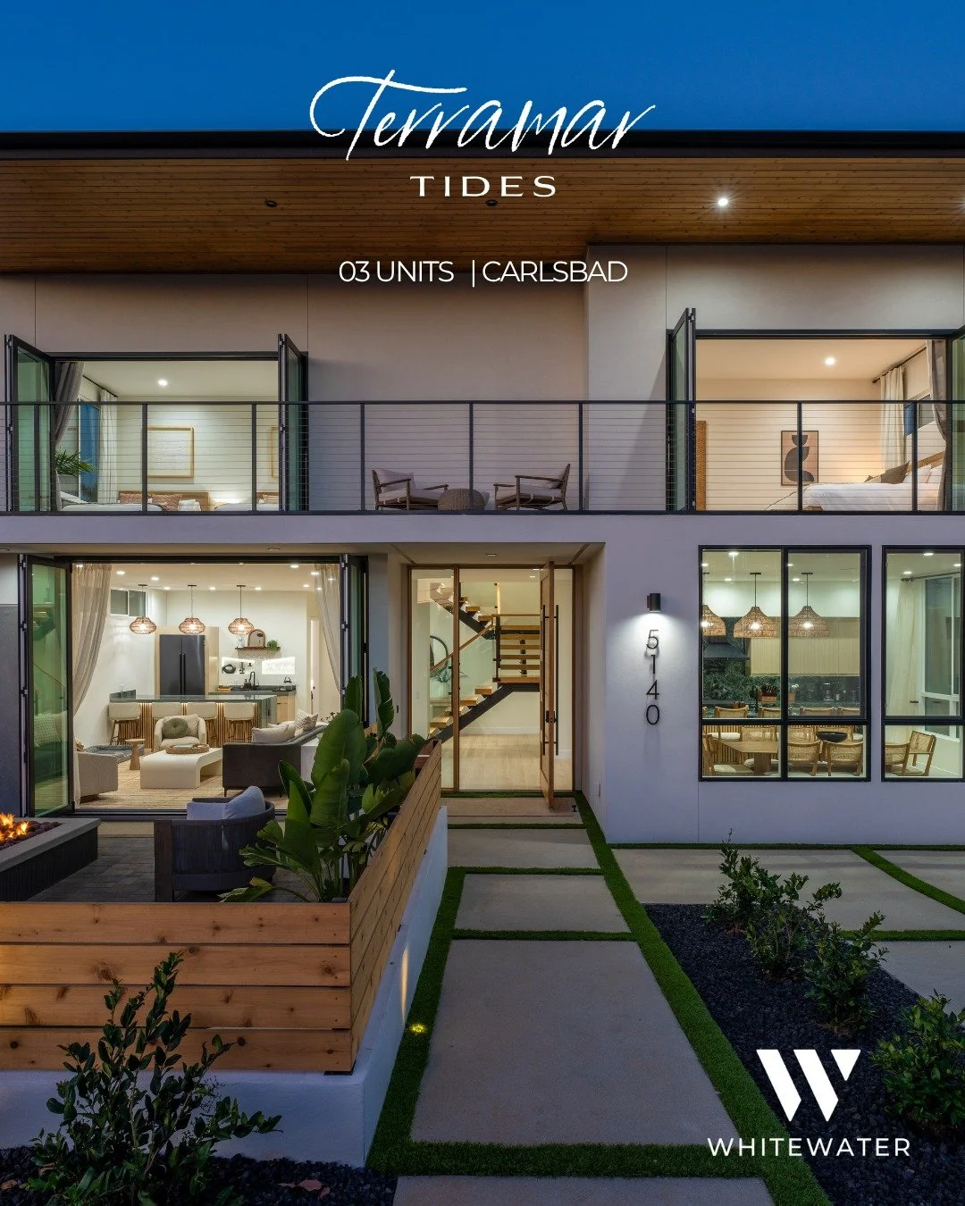 Whitewater Commercial Real Estate is proud to present Terramar Tides &mdash; a design-forward, generational multifamily asset located at 5140 Los Robles Avenue, perched just a few blocks from the cliffs of Terramar Point in Carlsbad.&nbsp;

This newl