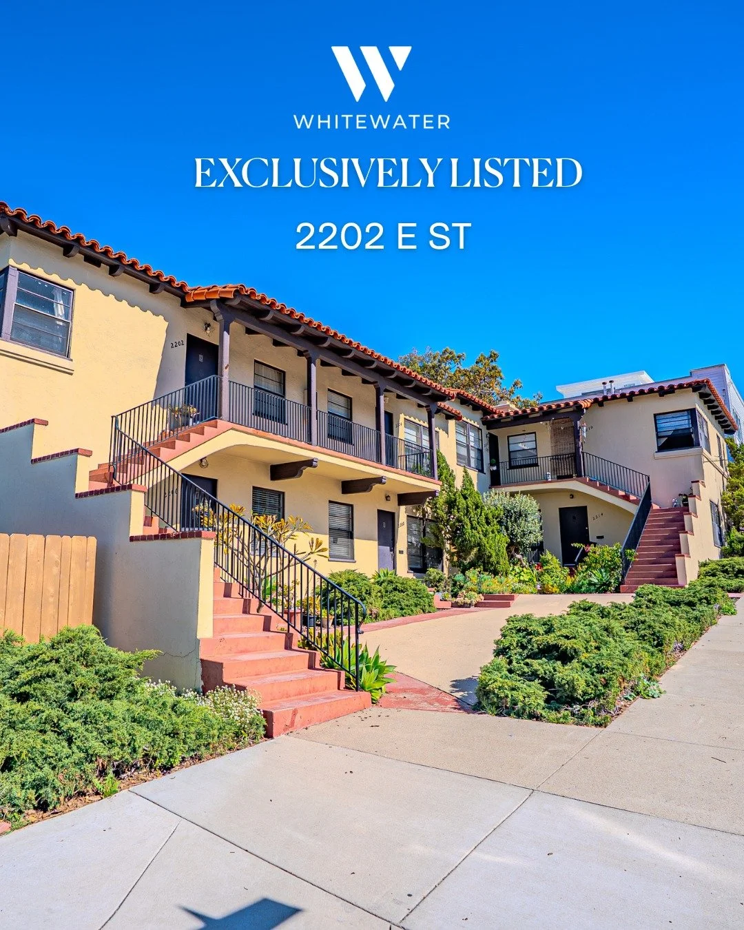 Rare Value-Add Opportunity in Prime Golden Hill, San Diego

2202 E Street is a classic 1939 Spanish-style multifamily property offering 8 (1BD/1BA) units on a prime corner lot.
With its charming courtyard layout, elevated positioning, and timeless ti