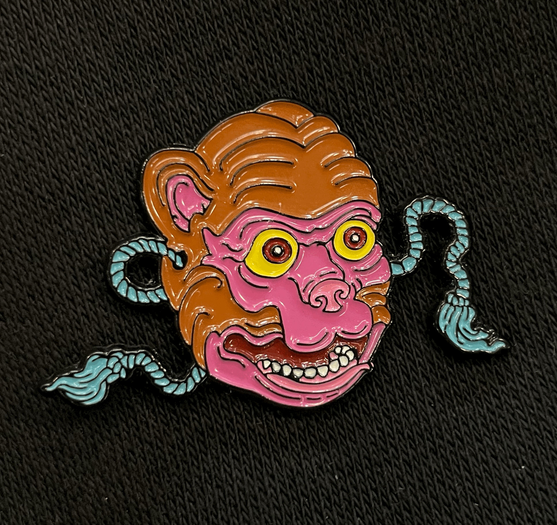 Monkey Mask Enamel Pin