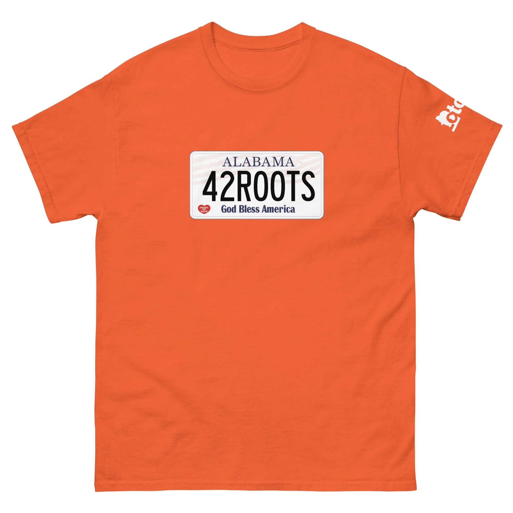unisex-classic-tee-orange-front-6874349b8210b.jpg