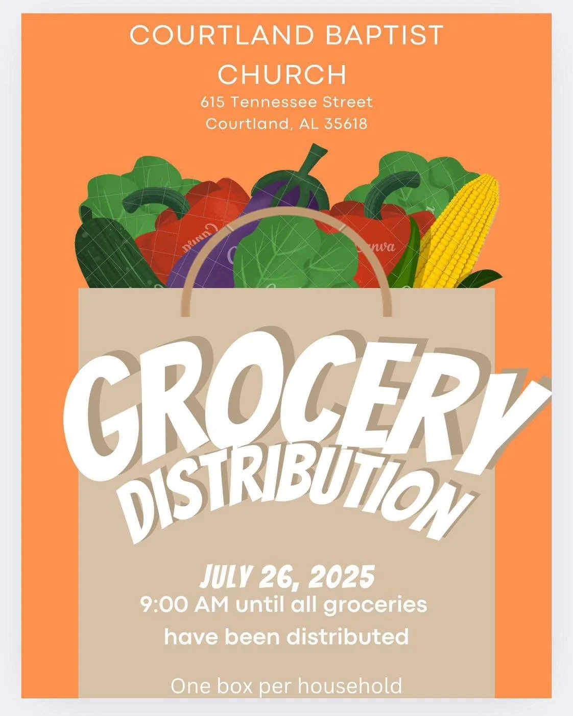 Courtland Baptist Grocery Distribution