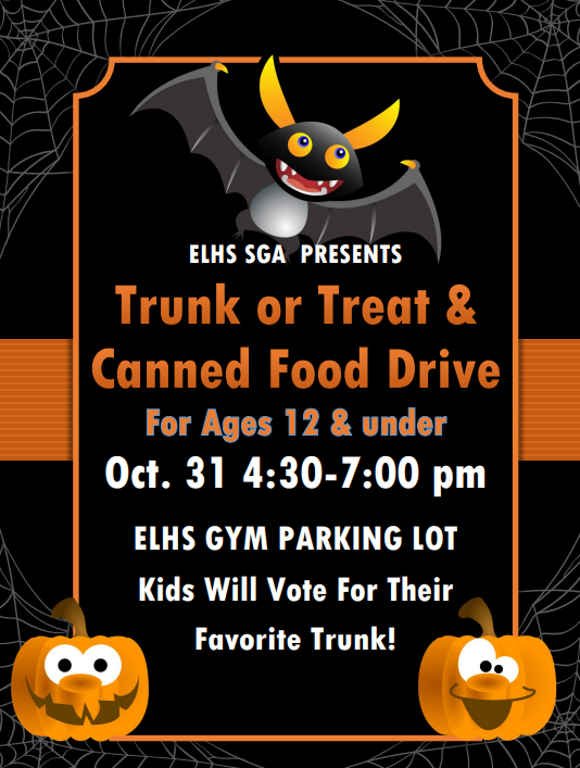 ELHS SGA Trunk or Treat & Canned Food Drive