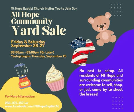 Mt Hope Community Yard Sale