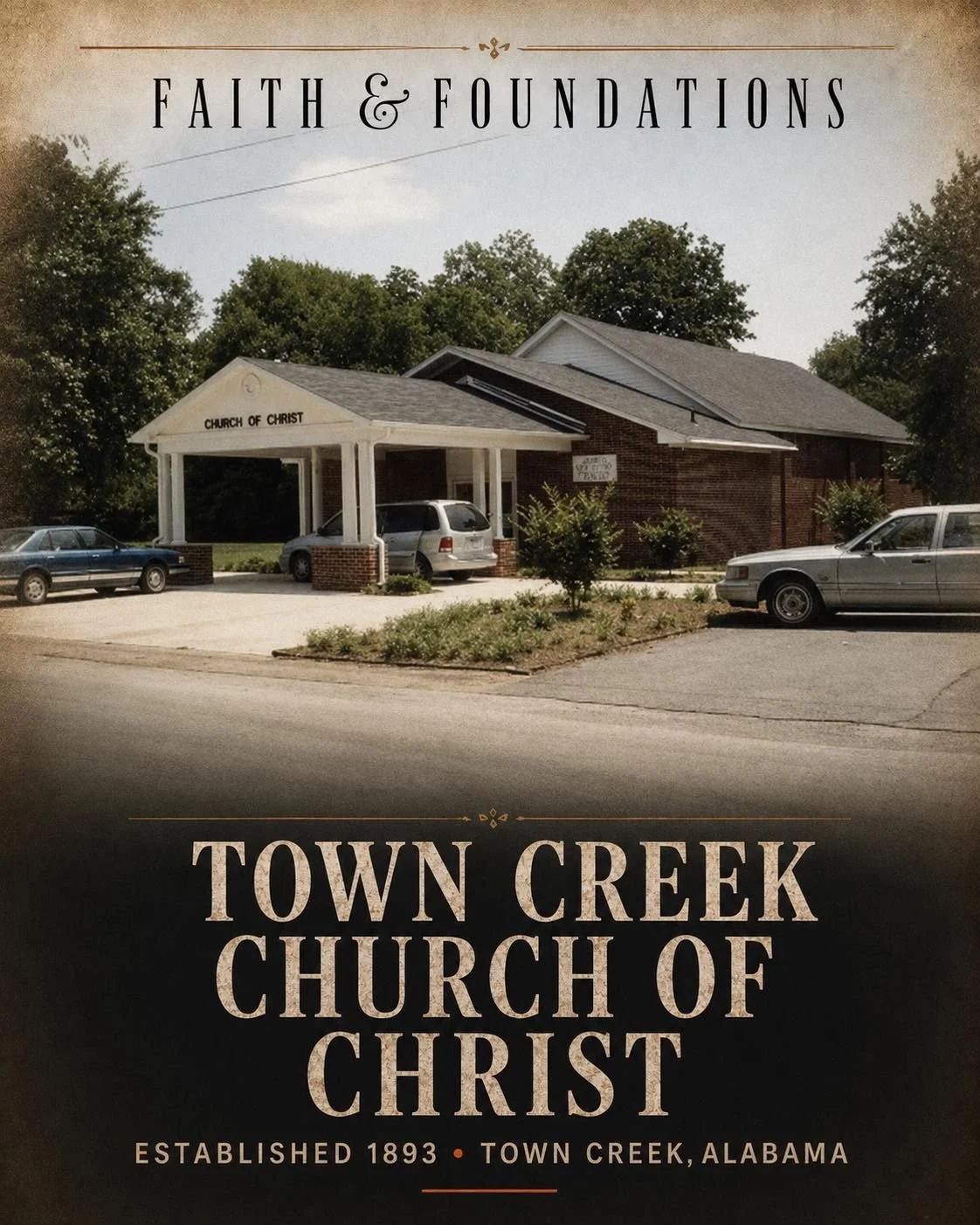 ⛪ FAITH &amp; FOUNDATIONS: TOWN CREEK CHURCH OF CHRIST

Long before Jack&rsquo;s stood at 324 Church Street, generations gathered at that same address for worship.

Town Creek Church of Christ was formally organized in 1893, although records indicate