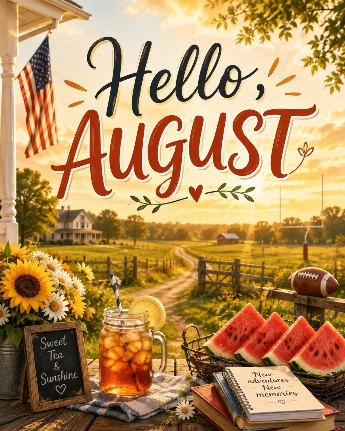 HELLO, AUGUST: A new month is officially here&mdash;and with it comes back-to-school mornings, football season getting closer, late-summer heat and the first hints that fall is just around the corner. ☀️🏈🍂

What are you looking forward to most this