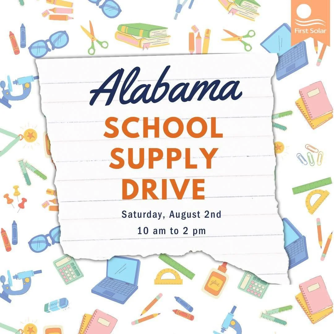 First Solar Alabama School Supply Drive