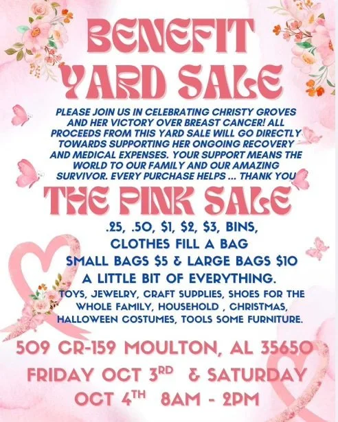 The Pink Sale - Benefit Yard Sale