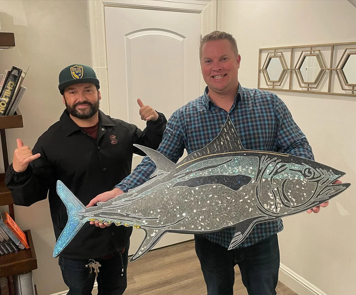 Another art piece for my homie @calisharpe just in time for the Holidays 🎣🍻🤘. 
.
.
.
.
. #tuna #fish #fishing #fishinglife #art #artist #sculpture #ocean #california #mixedmedia #texture #handmade #lifestlye #boat #sportfishing #fishoftheday #inte