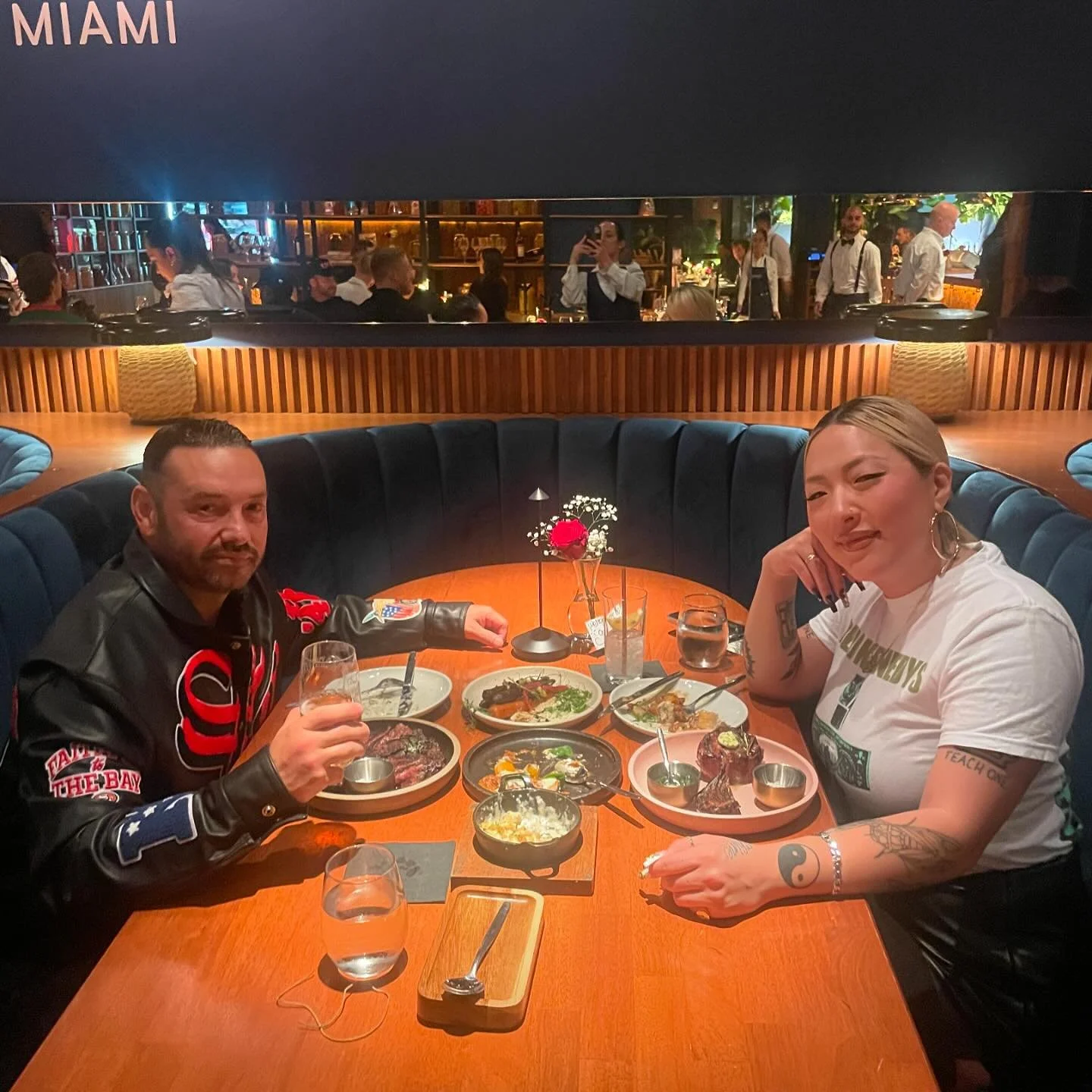 Good food in Miami with my ride or die @corporate.goon ❤️. 
.
.
.
. #miami #artweek #artbasel #food #art #culture #love