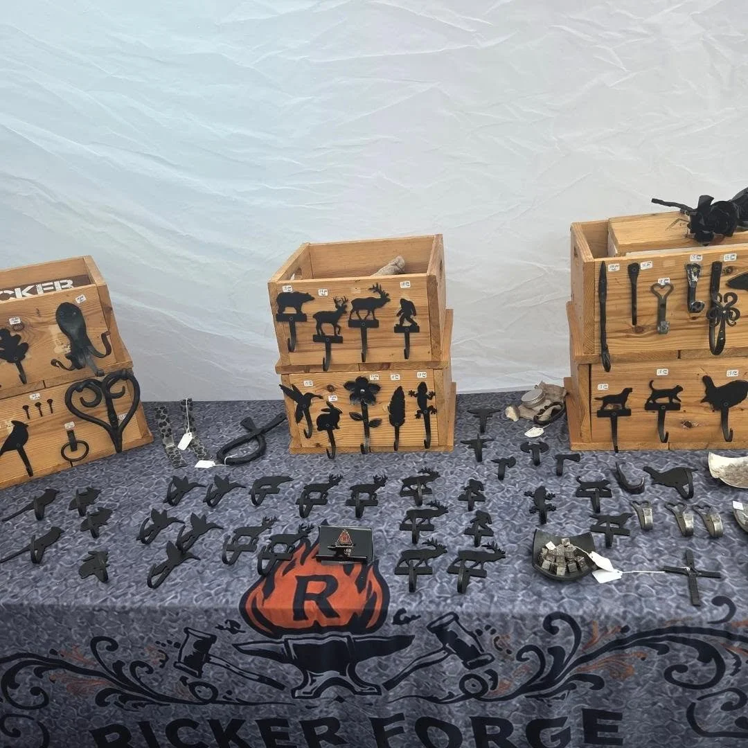 We're at the blackberry festival today!

#lenoir
#smallbusiness 
#Blacksmith 
#stainedglass 
#northcarolina