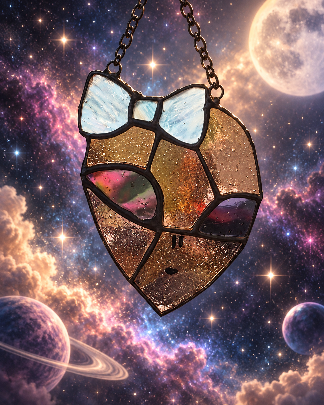'Alien Girl' Stained Glass Suncatcher