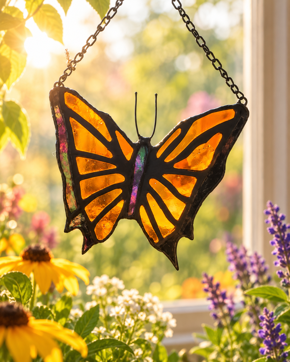 Butterfly Stained Glass Suncatcher