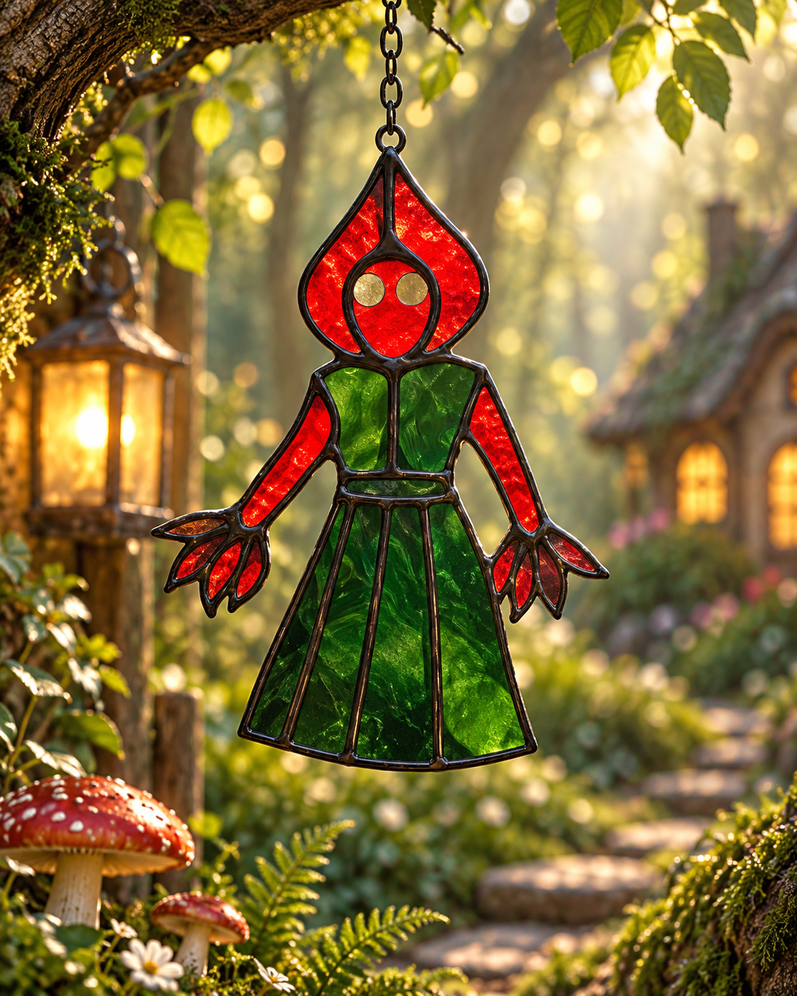 Flatwoods Monster Stained Glass Suncatcher