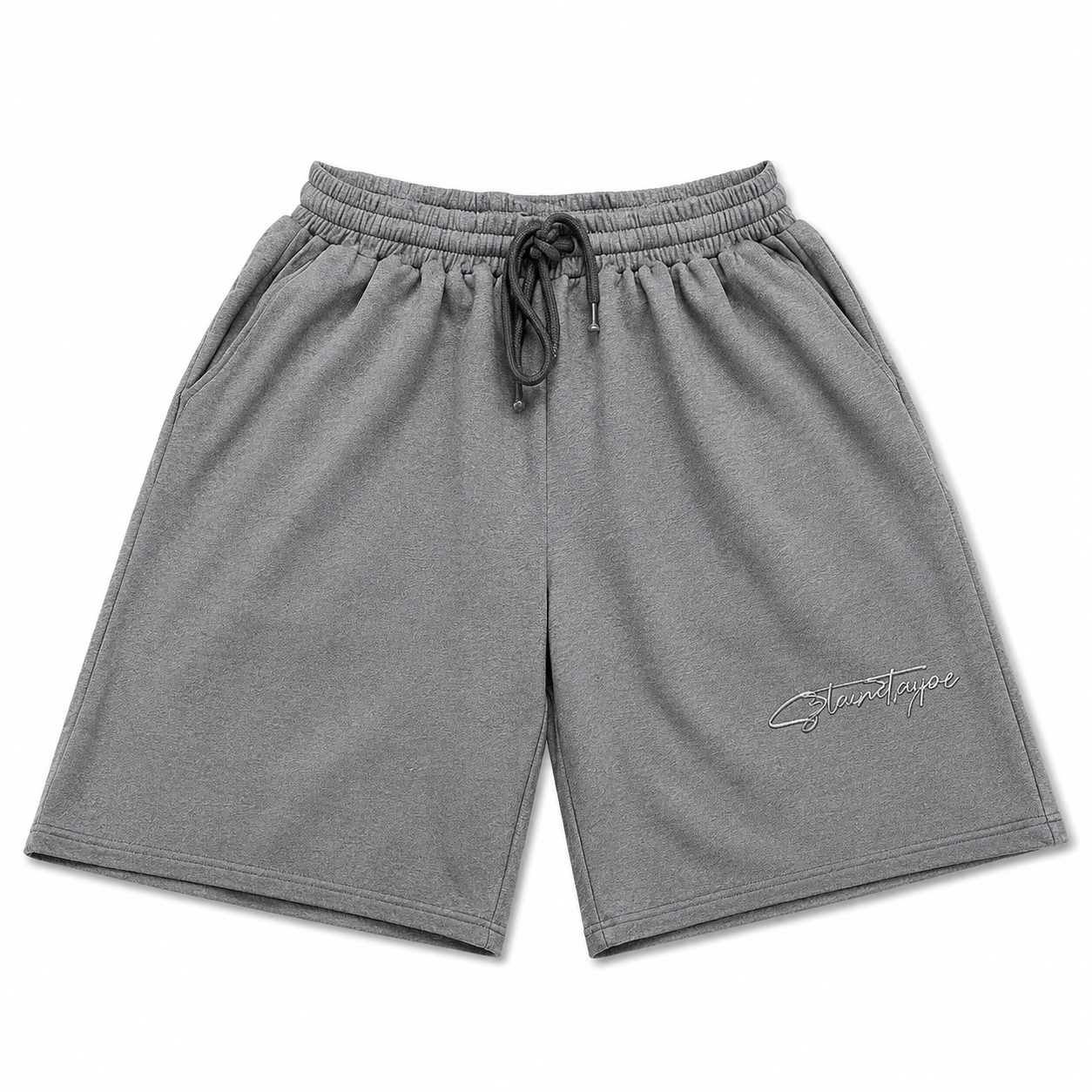 “AGAINST THE GRAIN” SWEAT SHORTS - GRAY