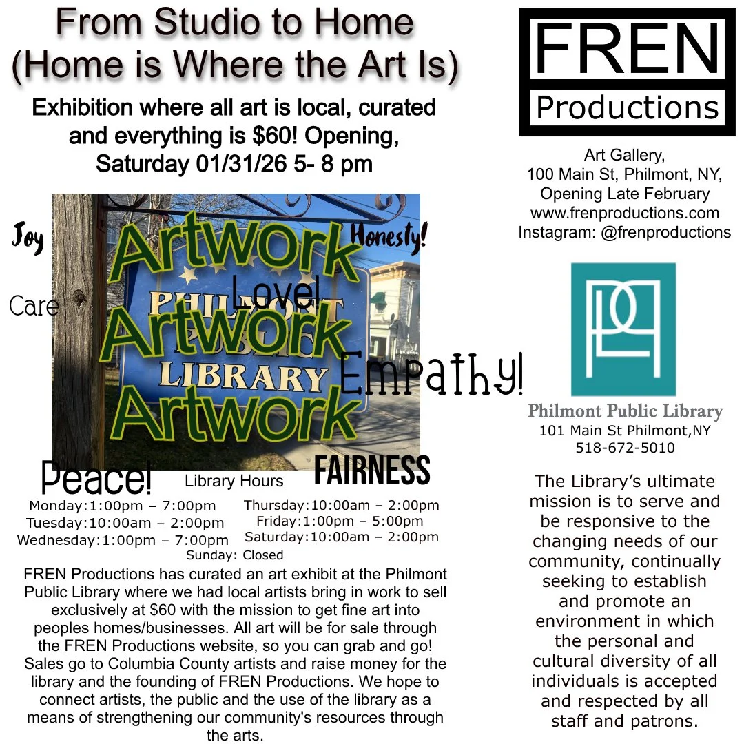From Studio to Home, Home is Where the Art Is, At the Philmont Public Library 