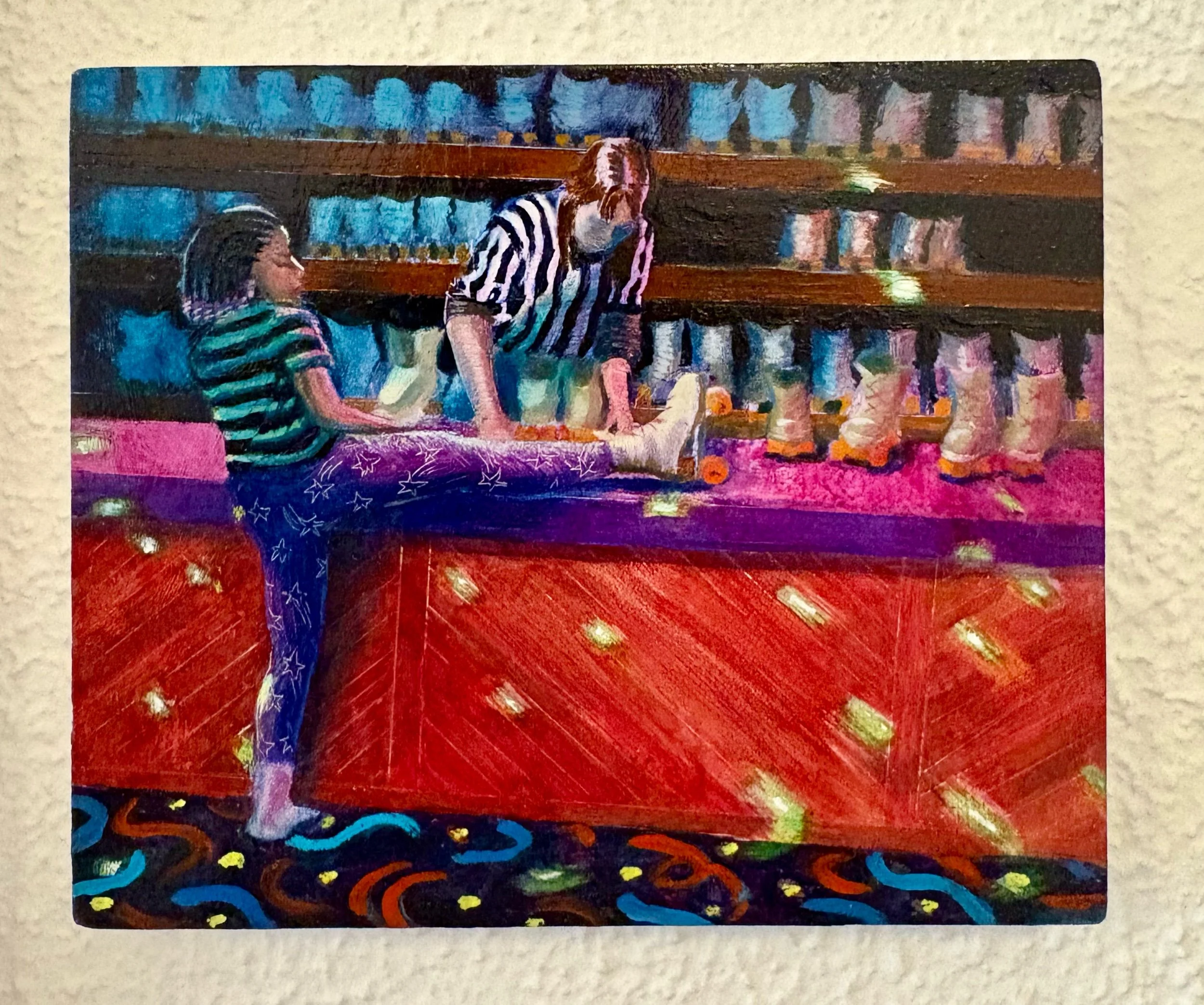 Taylor Morgan, “How did you Even Tie This”, Oil on Panel, 6 x 5”