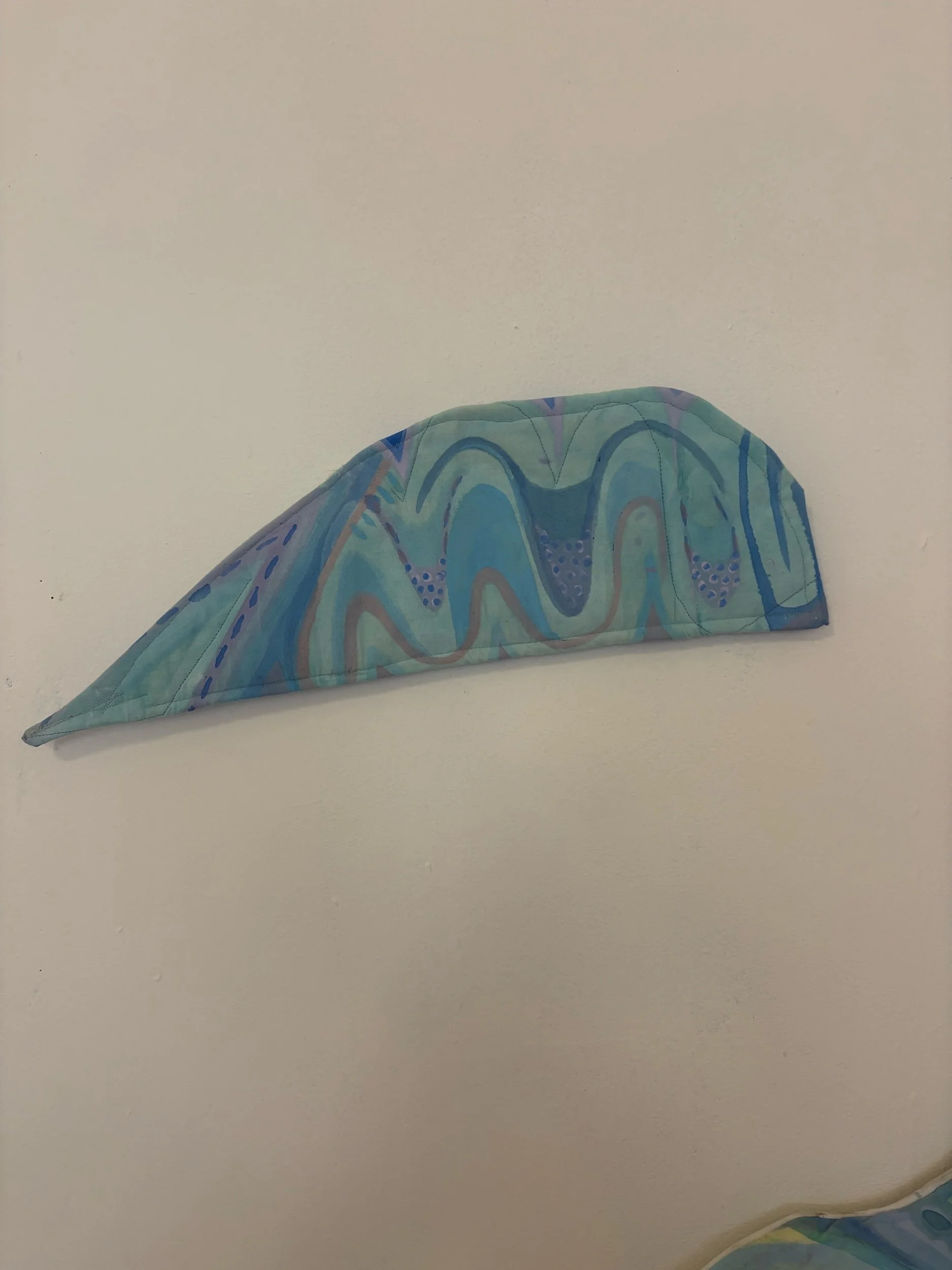 Pam Poquette, Willow, Acrylic Ink and Flashe Paint on Stuffed Fabric, 19 x 10 “, 2024