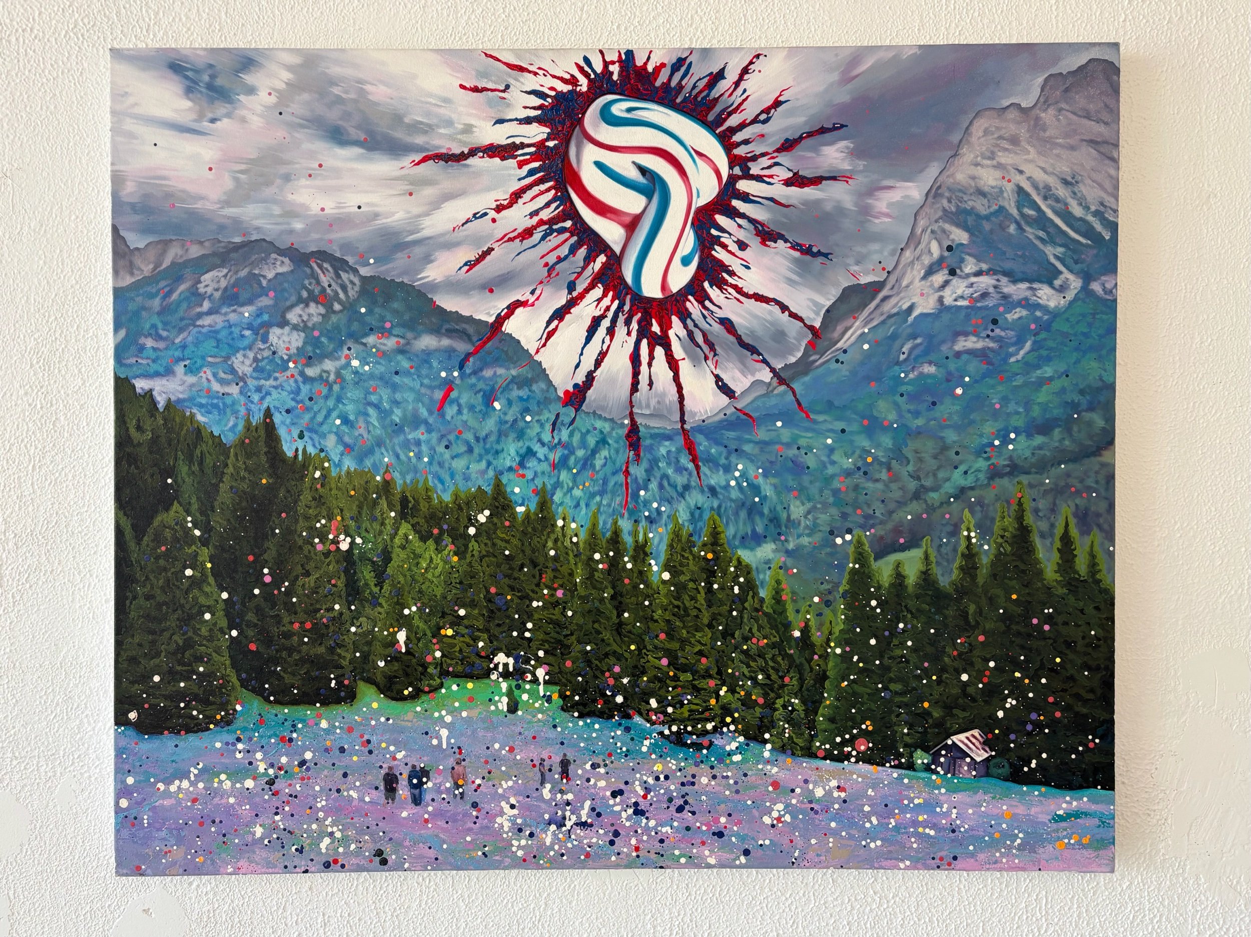 Charlie Ledbetter, The Drumbeat of Humanity Marches On, Sounding Like Dull Thudding in the Ears, Oil on Canvas, 46 x 38”, 2008