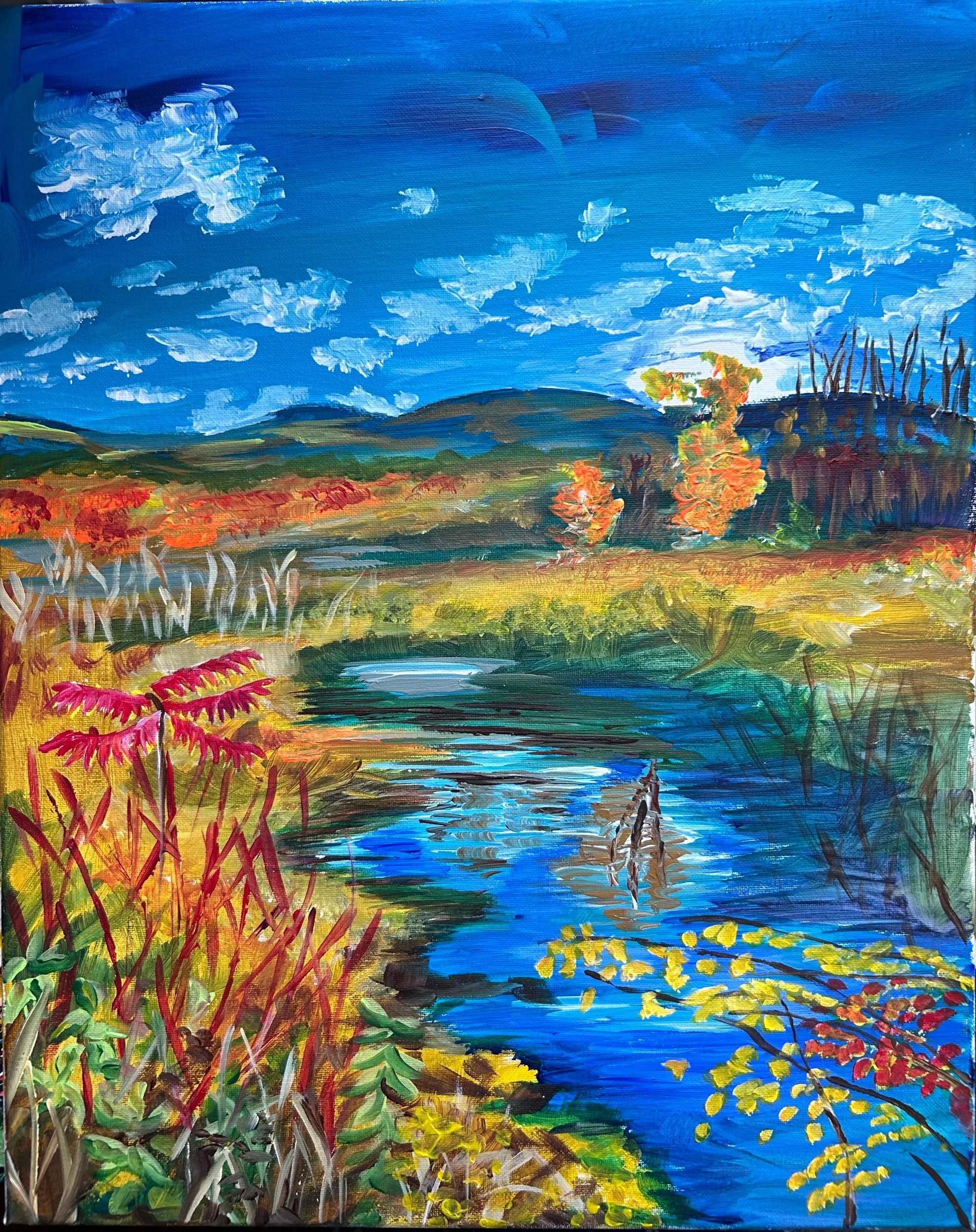 Cordelia Schiller, “September”, Acrylic on Canvas, 16 x 20”, 2026
